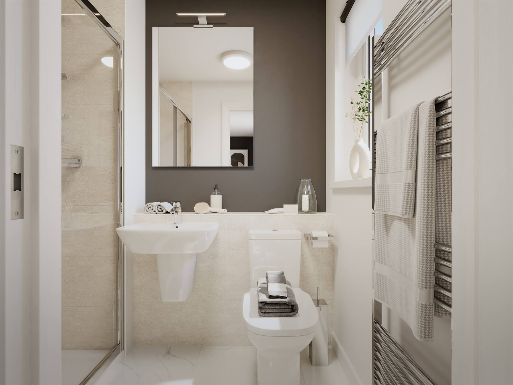 with its en suite shower room