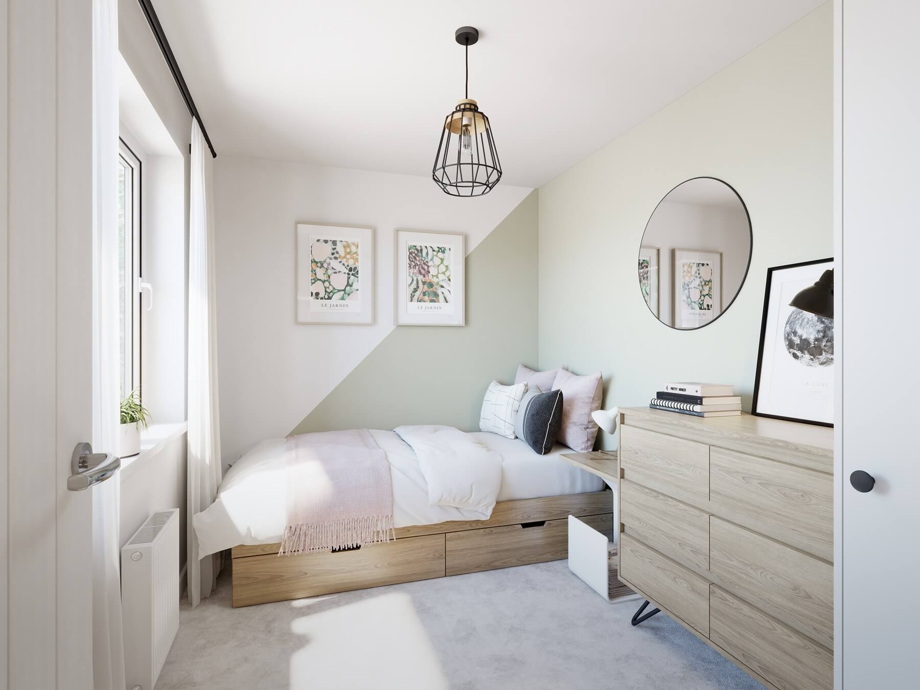 Bedroom 4 is well suited to a child