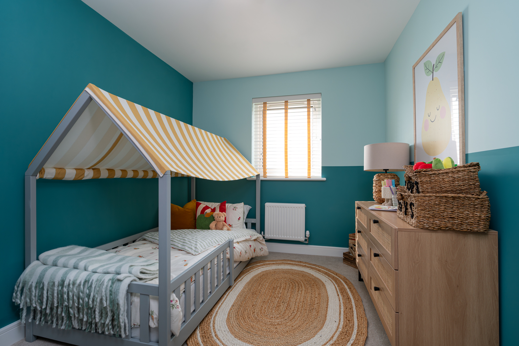 A single bedroom, ideal for a children's room or nursery