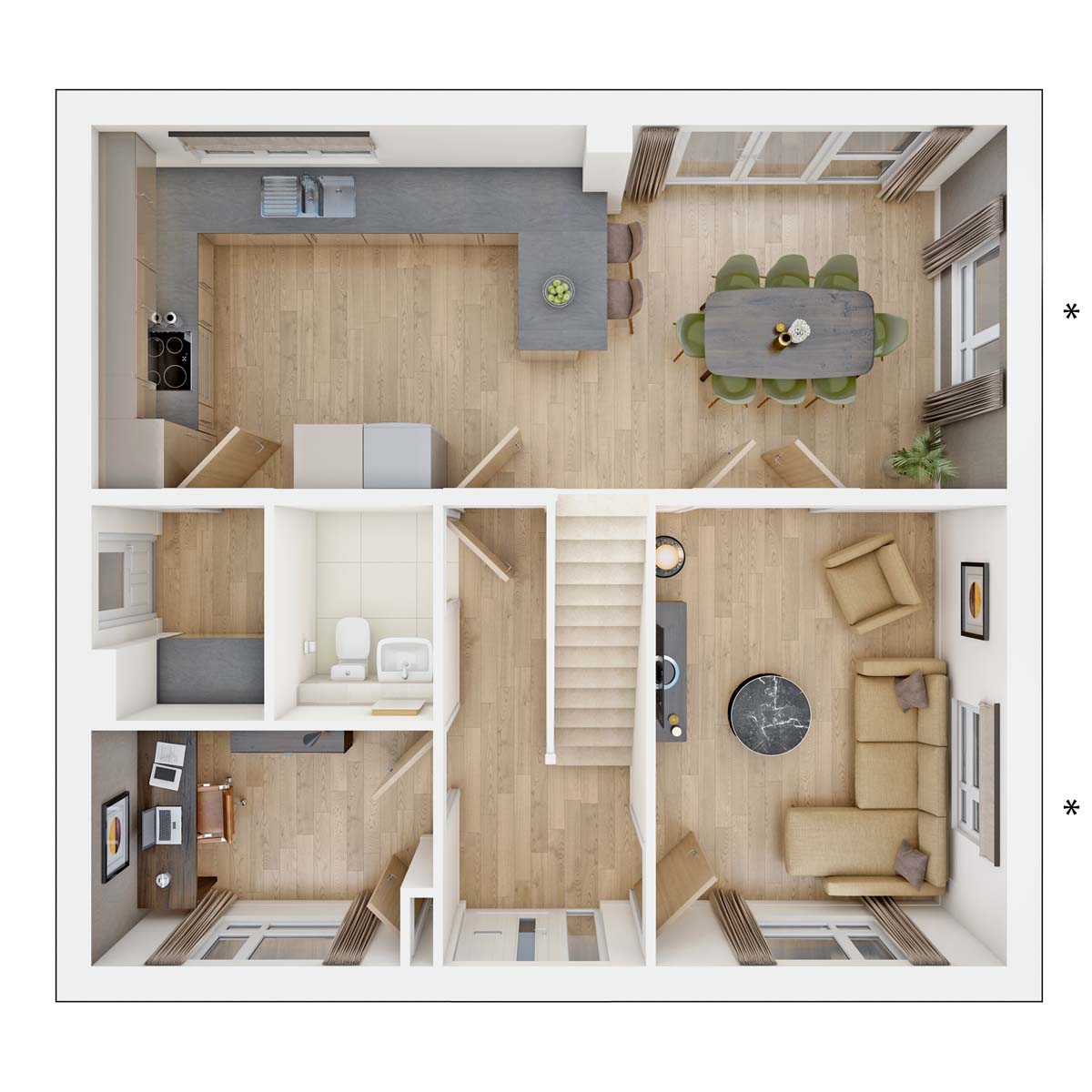 The Rightford ground floor plan