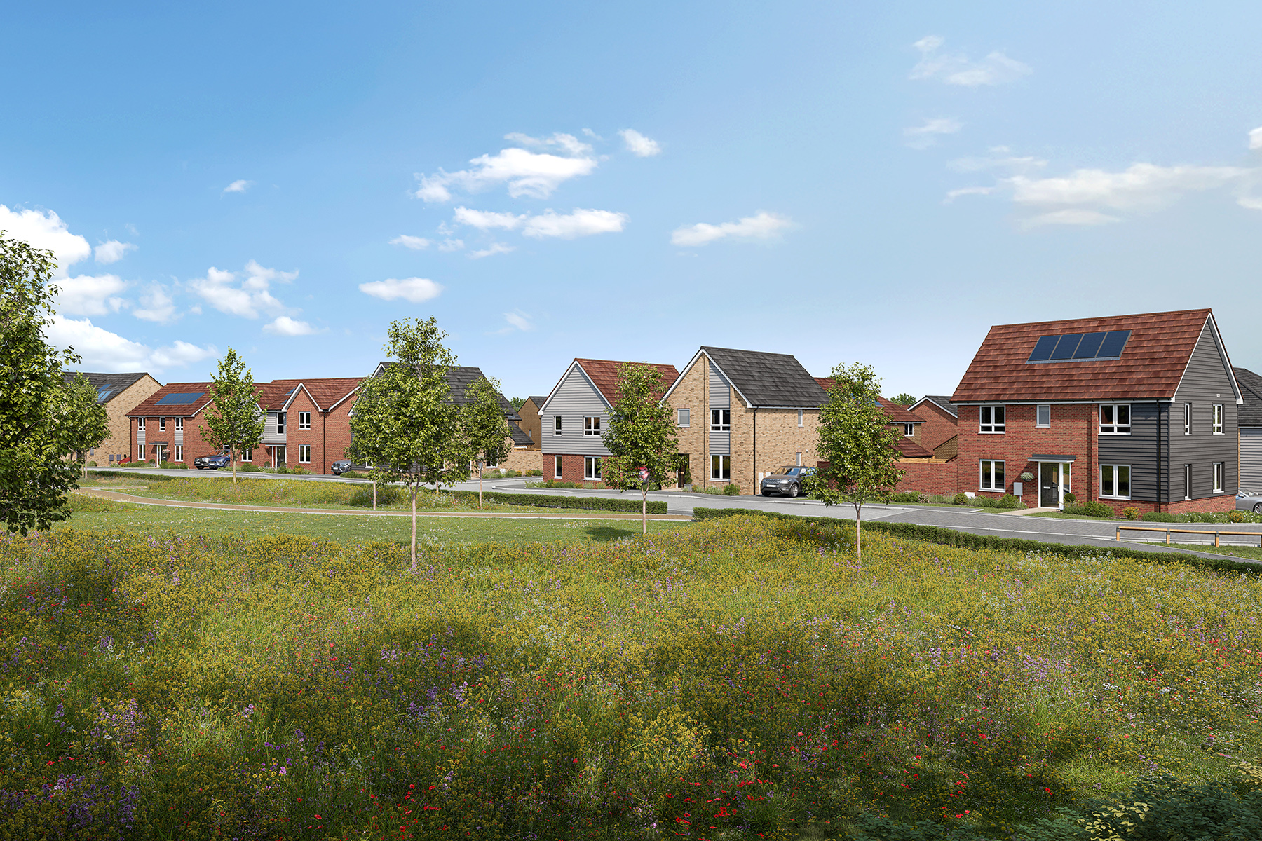 A development of 1 - 5 bedroom homes