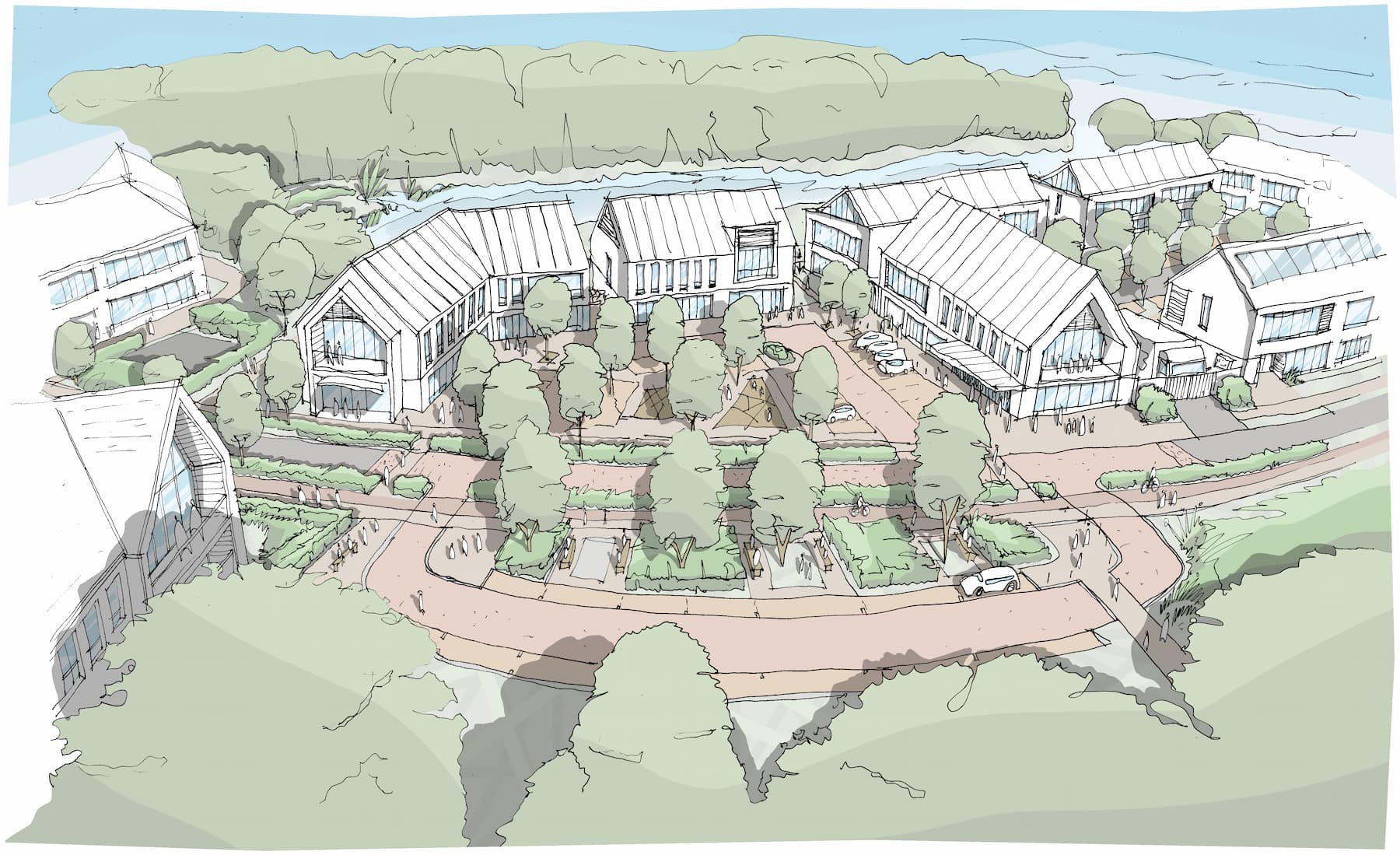 Salden Place Aerial Sketch