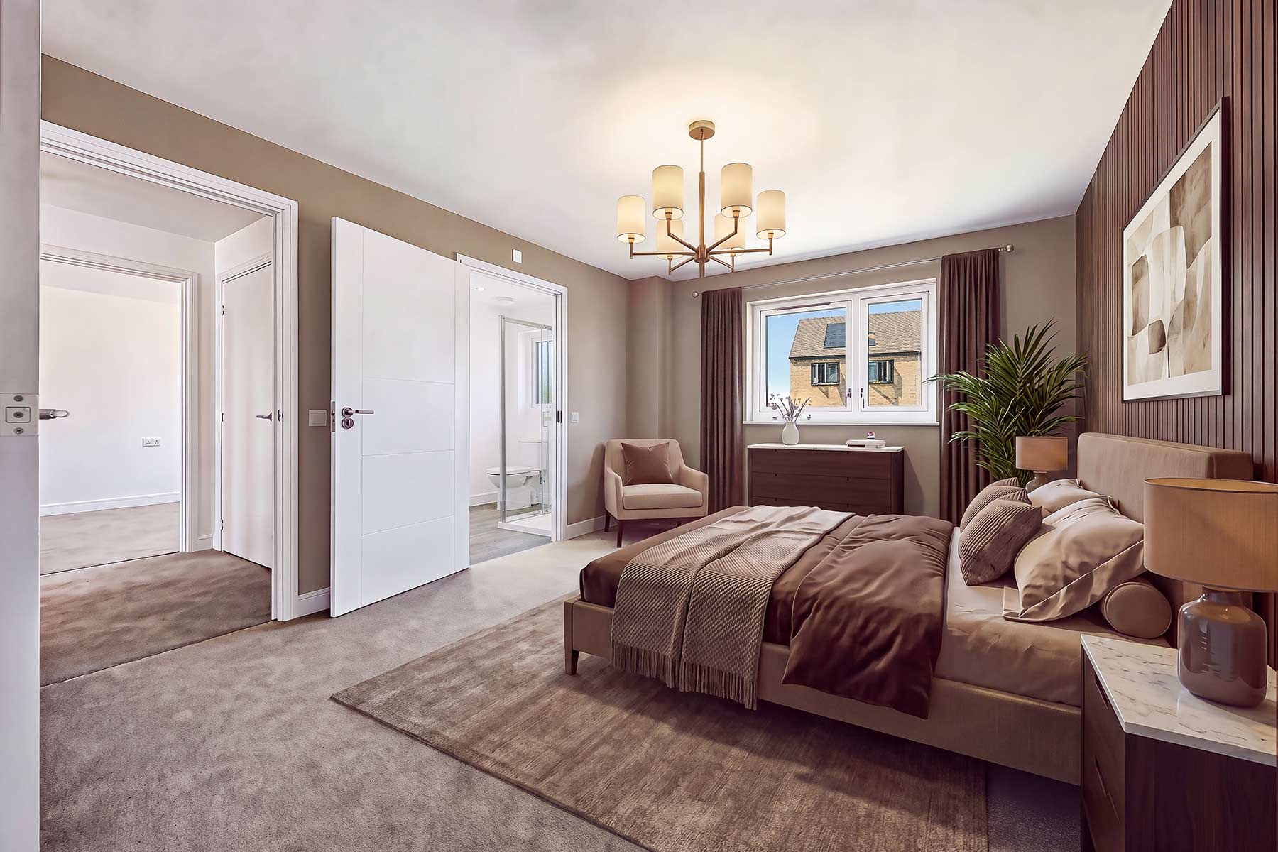 Relax in the main bedroom