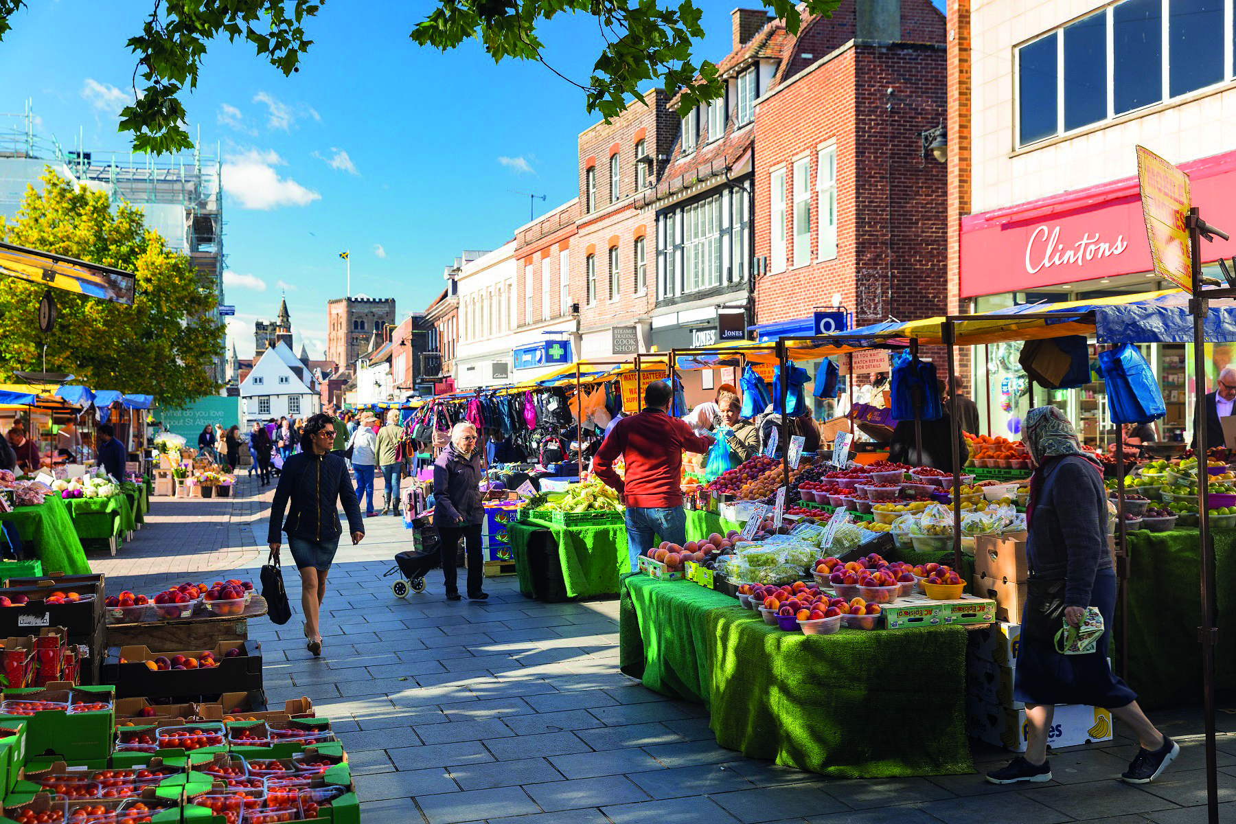 St Albans market and shops