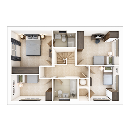 The Trusdale First Floor Plan