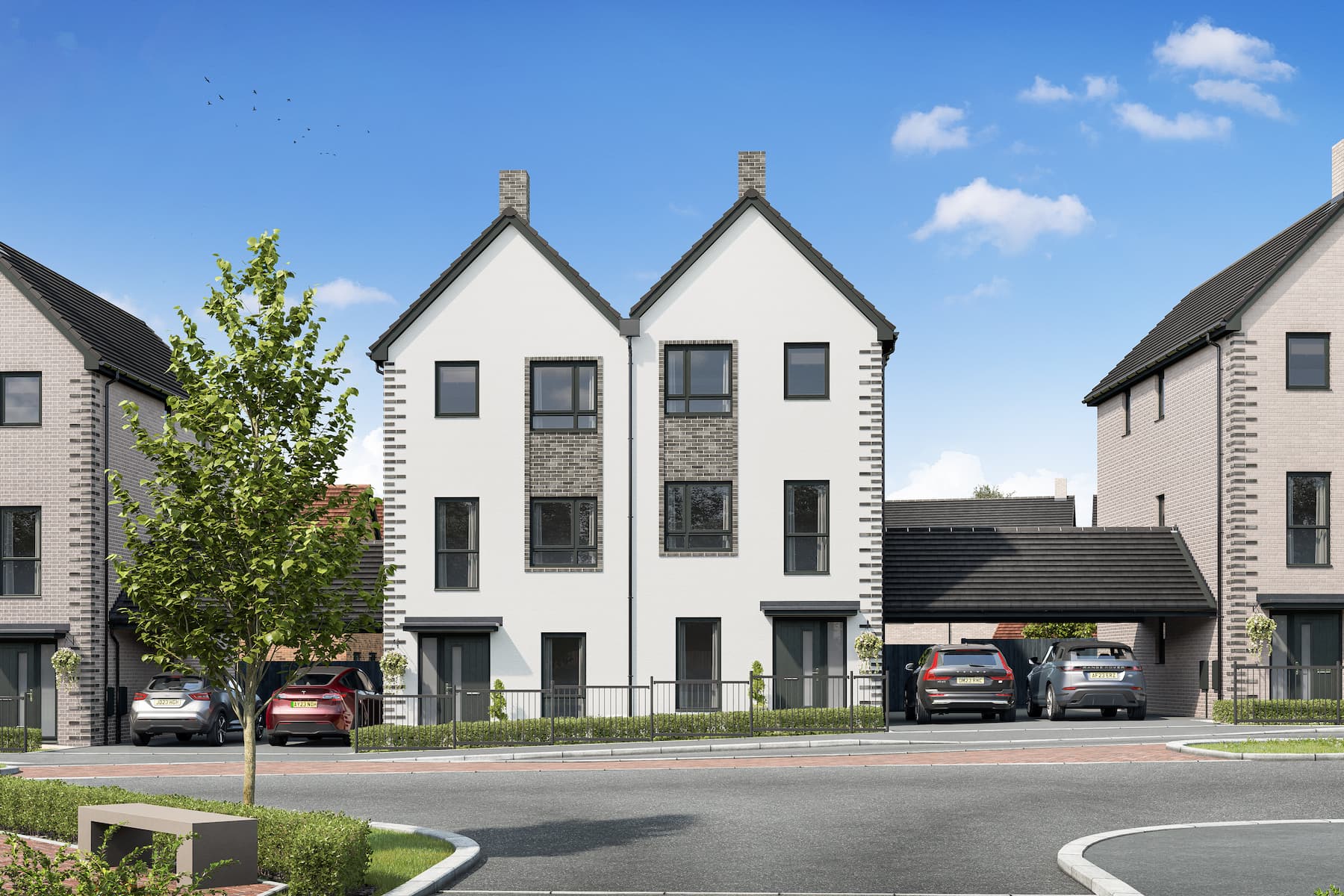 With contemporary townhouses for growing families