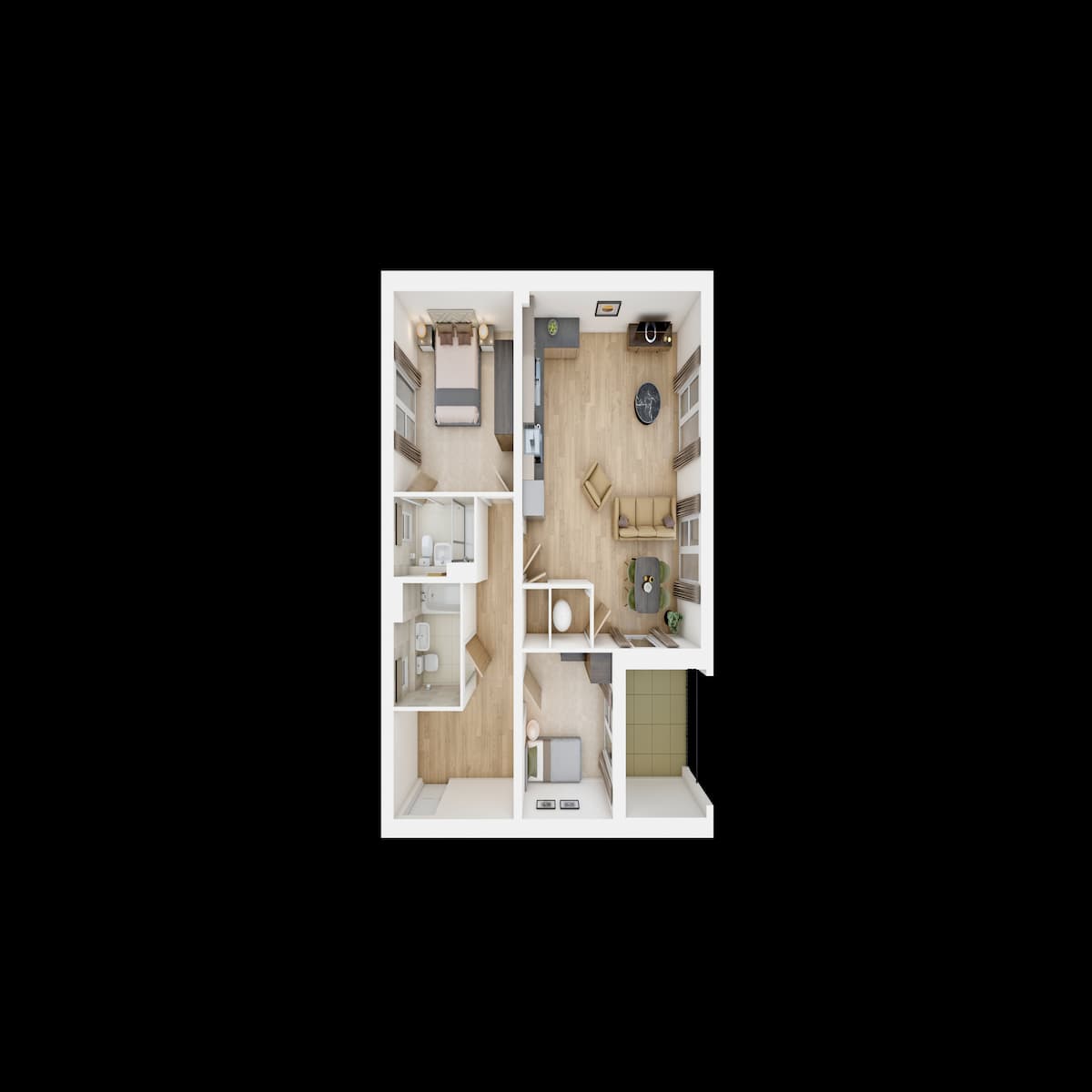 The Buckland Apartment floor plan