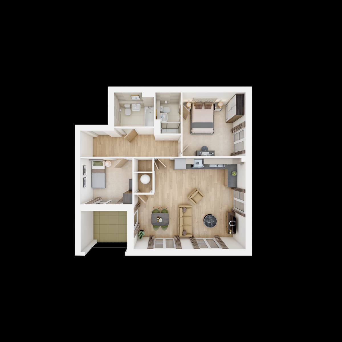 The Buckland Apartment floor plan