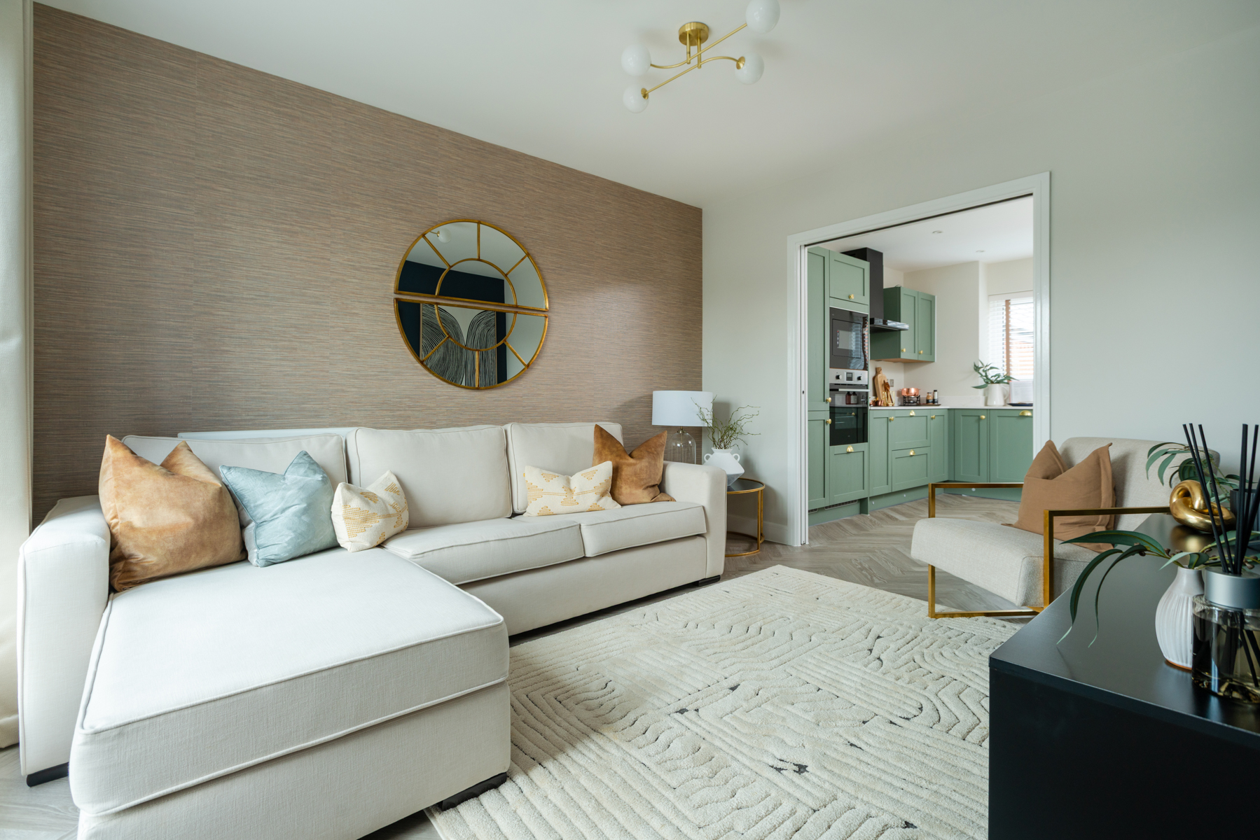 A cosy lounge space with practical pocket doors