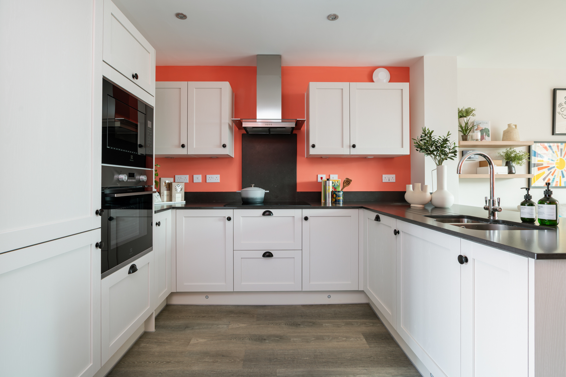 Modern kitchen with energy efficient appliances