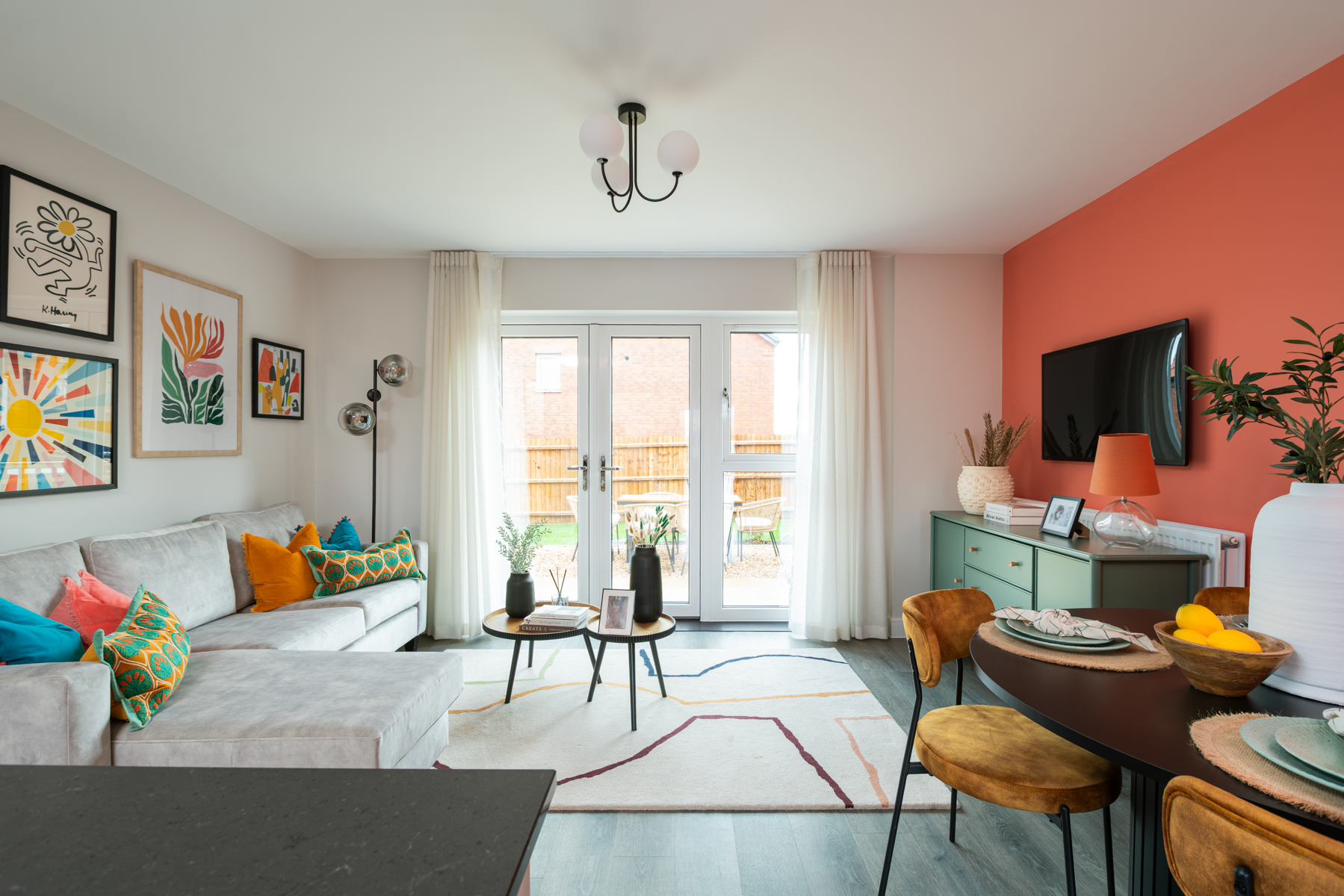 The open plan layout is perfect for entertaining