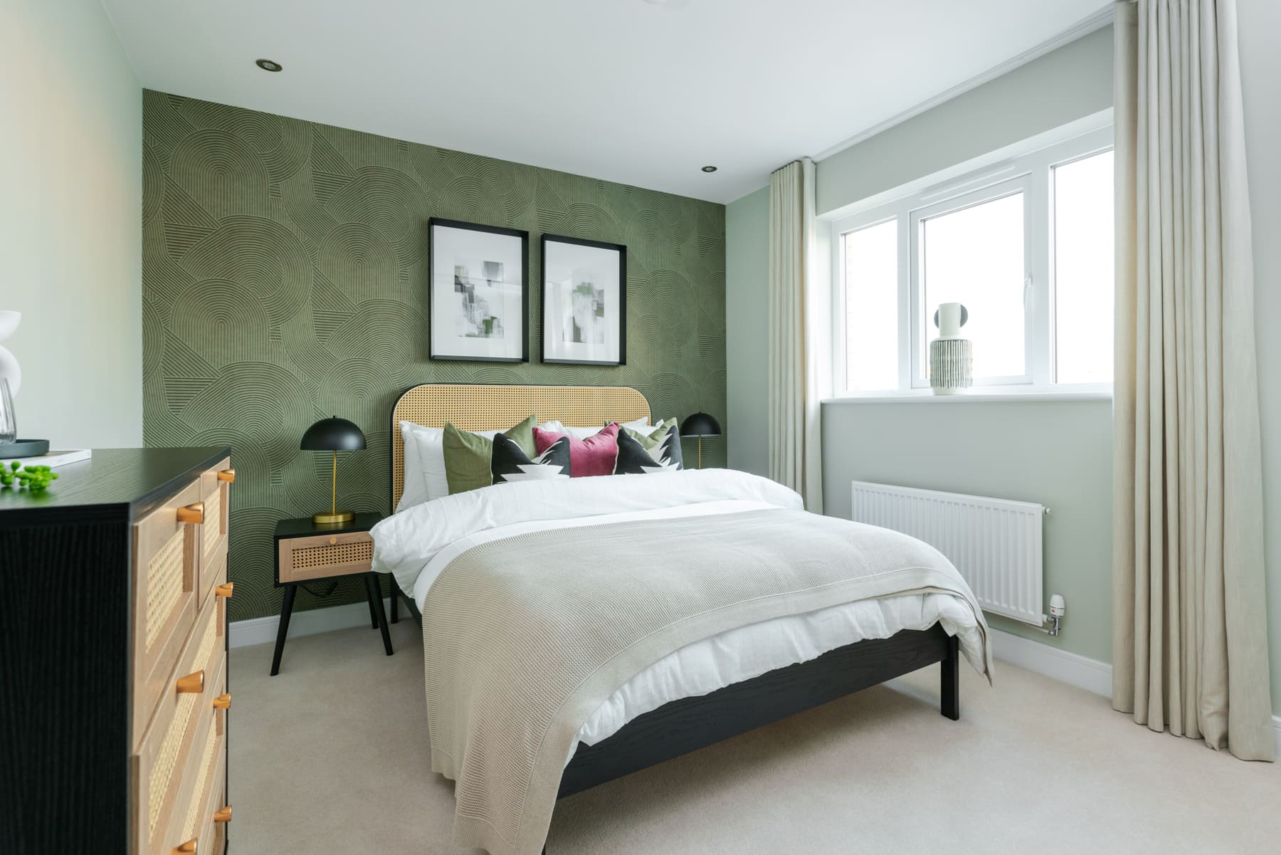 Double bed with storage