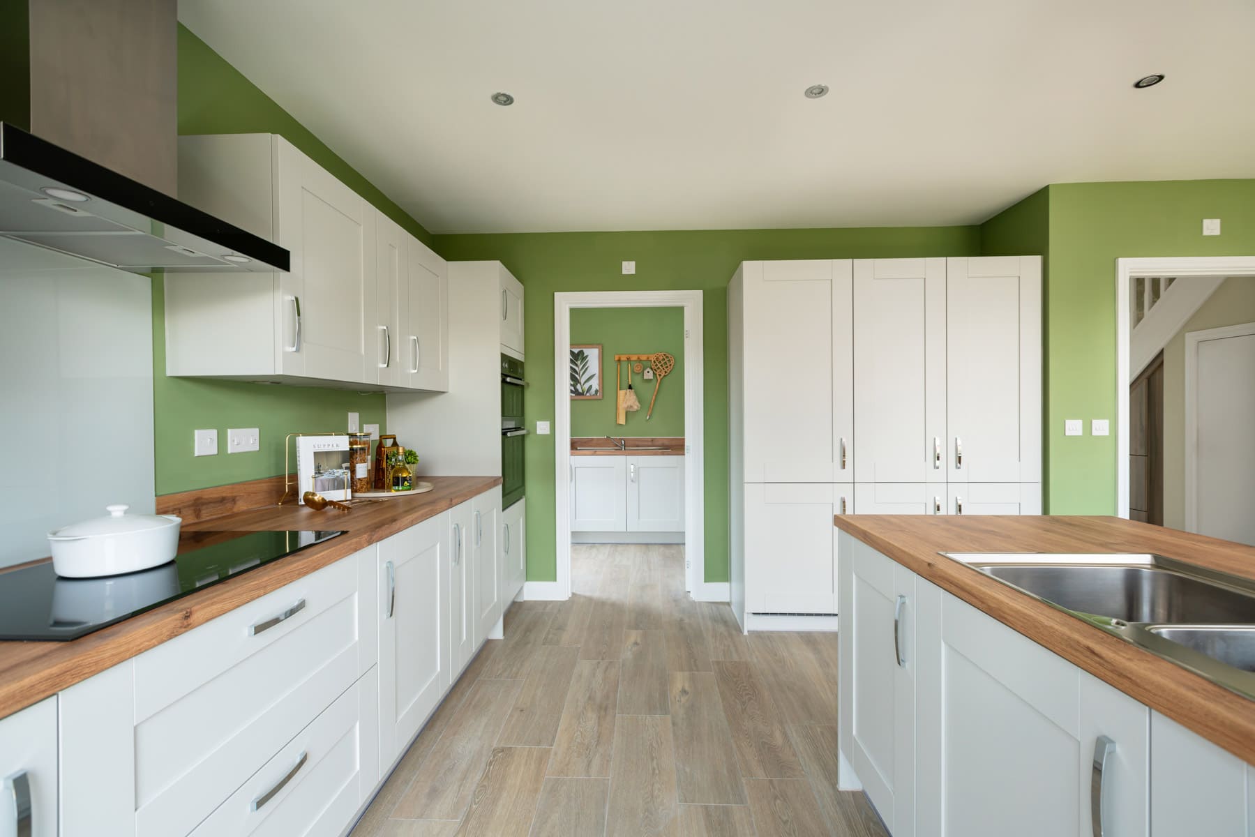 Kitchen through to utility