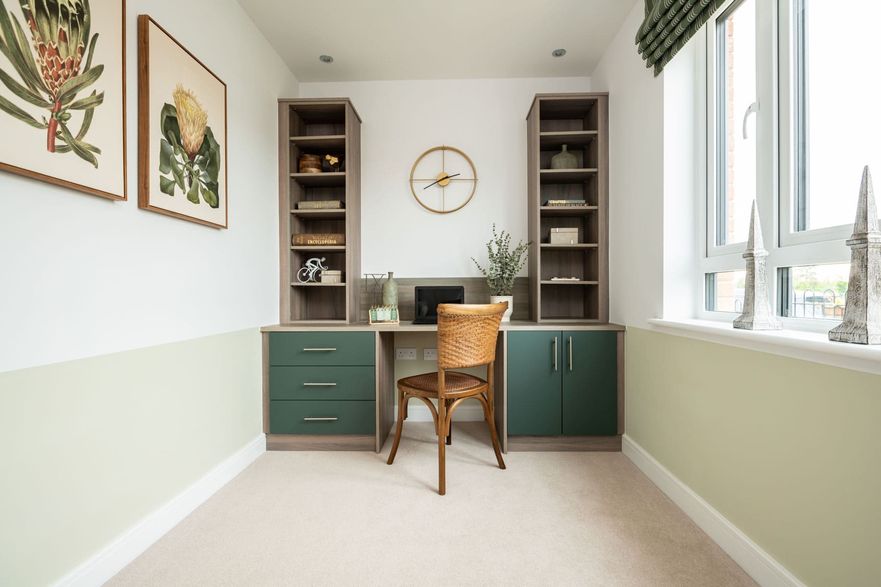 Fitted home office in study