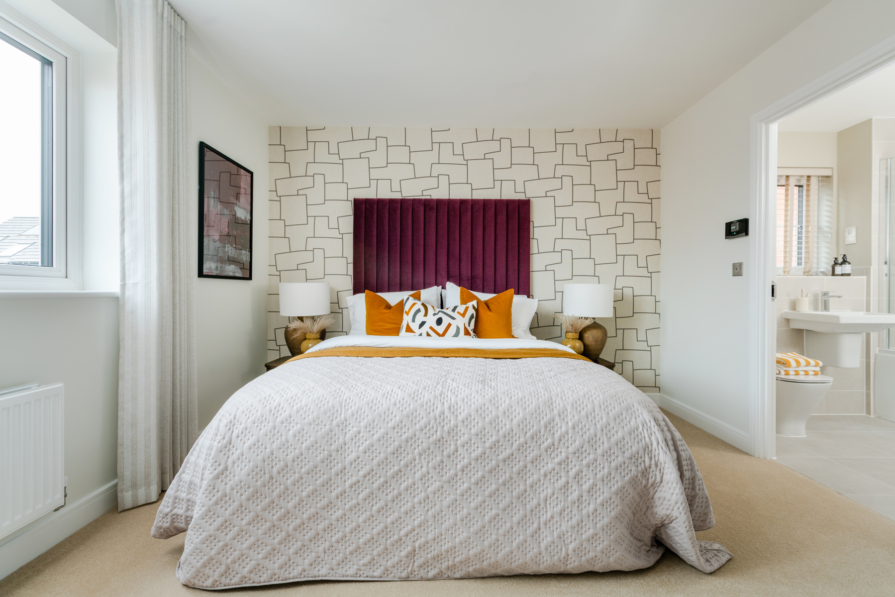 With handy access to the bathroom