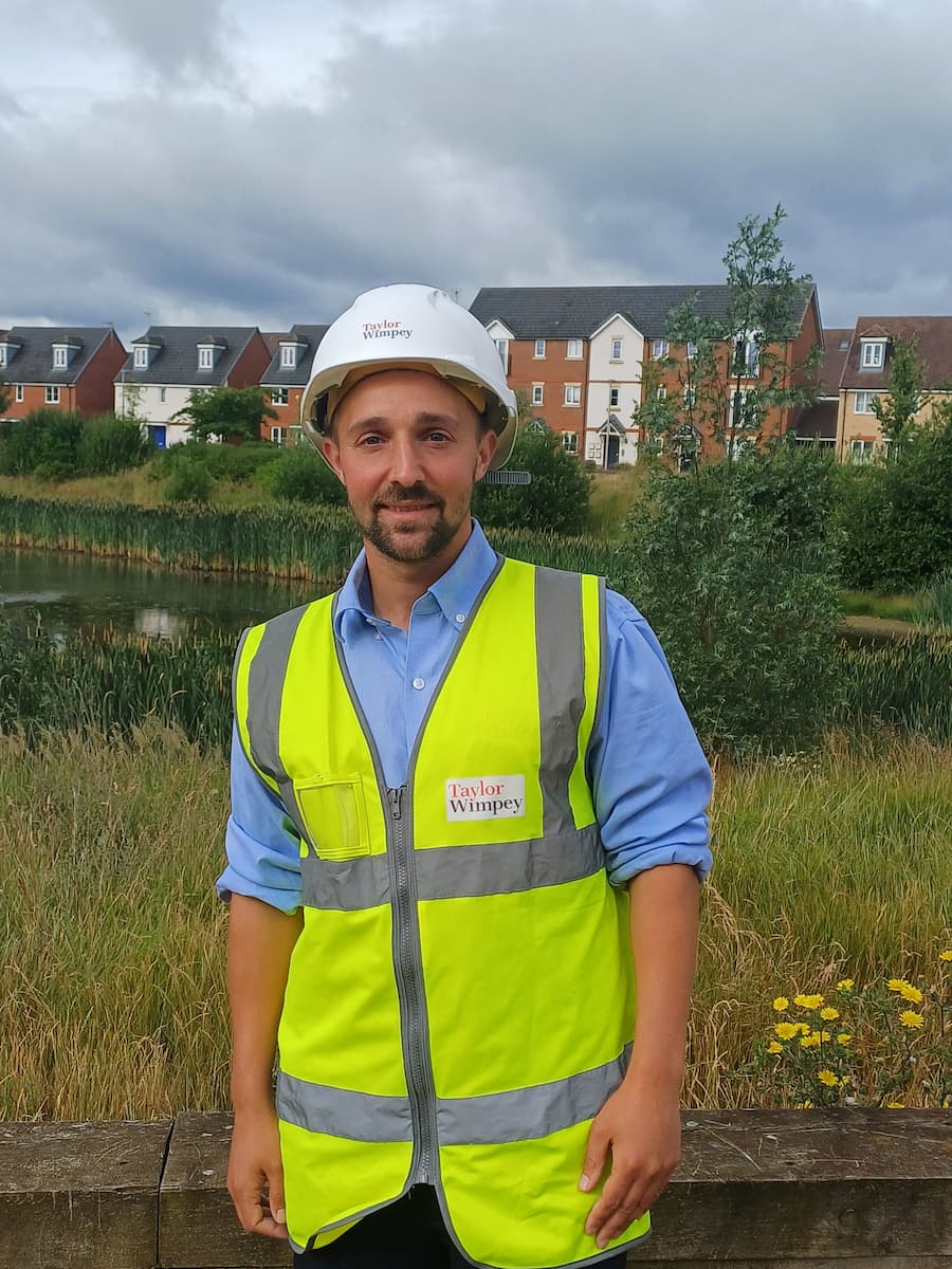 Kieran Riordan, Pride in the Job Award winner. Senior site manager at Hadley Grange.