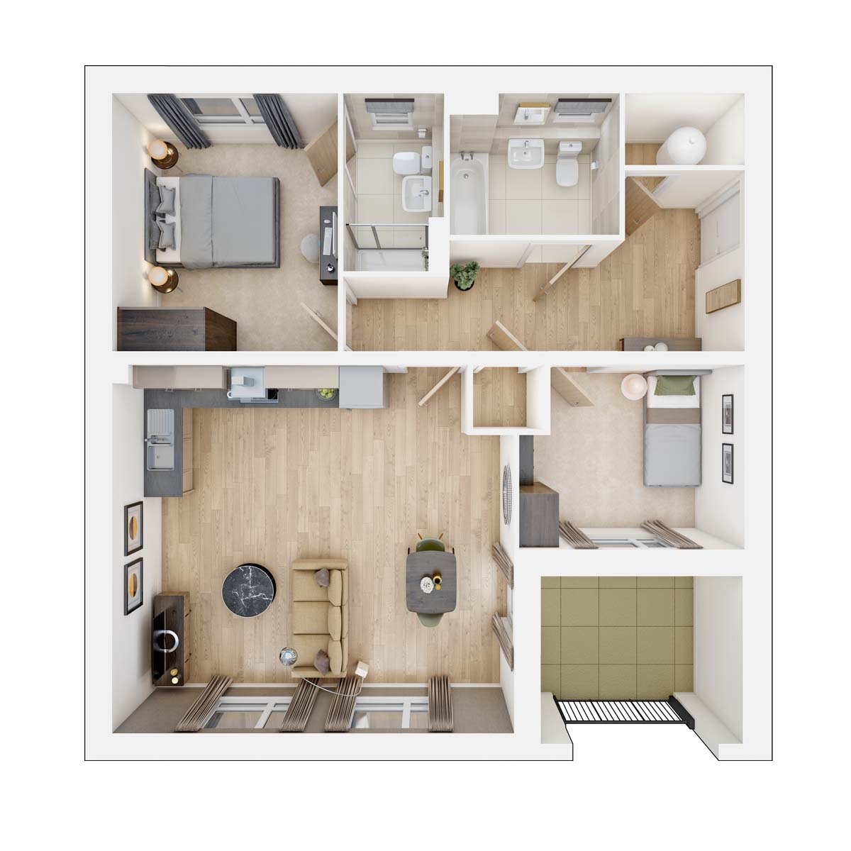 The Whaddon Apartments 168 & 169 floor plan