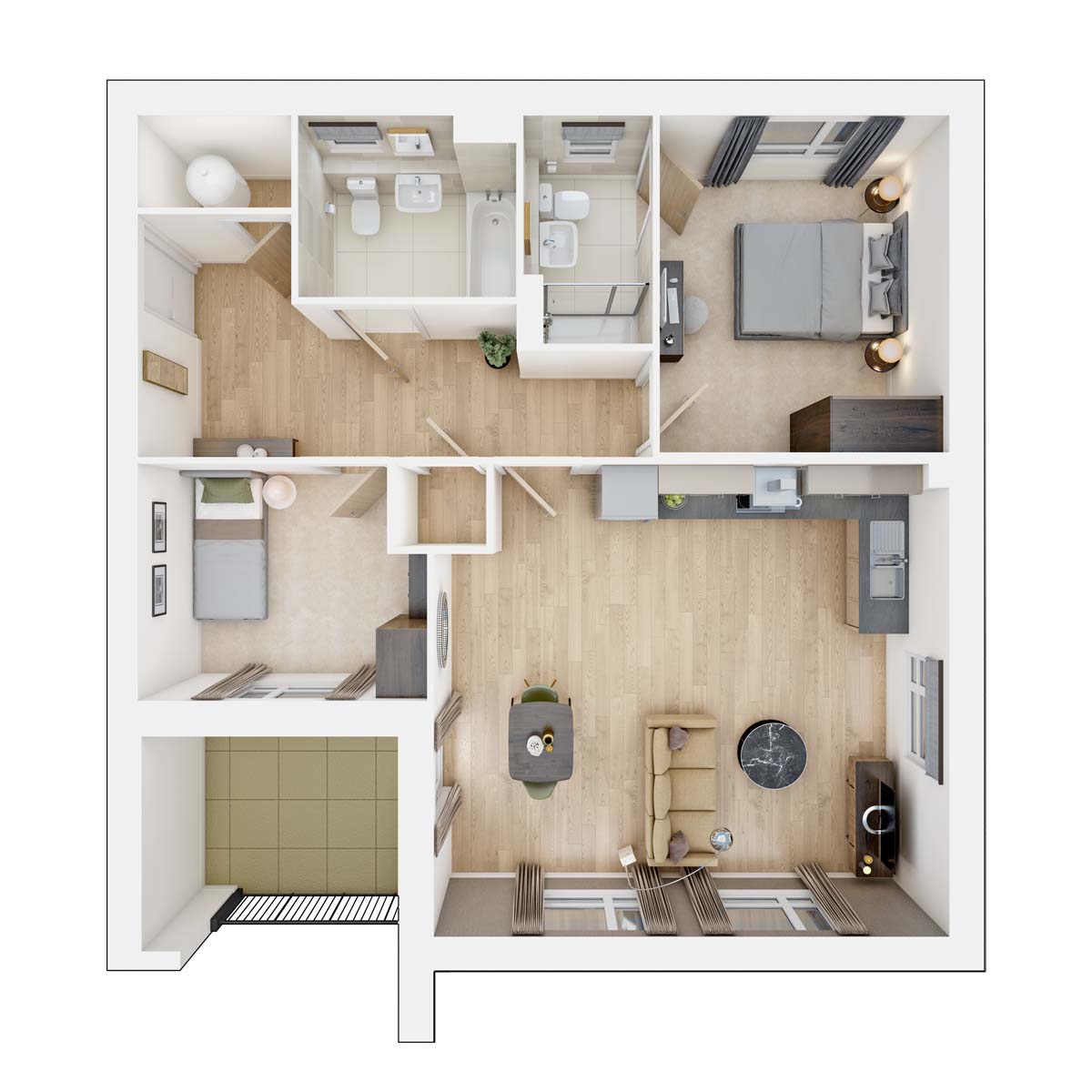 The Whaddon Apartment 167 floor plan