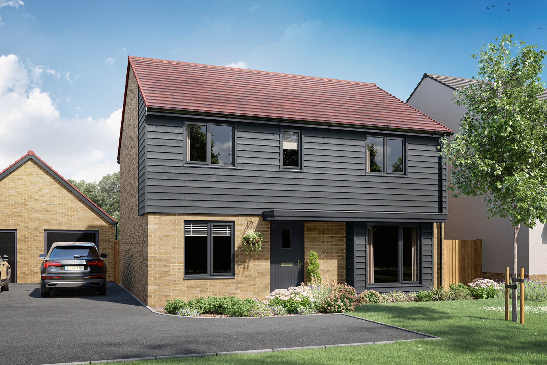 CGI Exterior of a Manford home