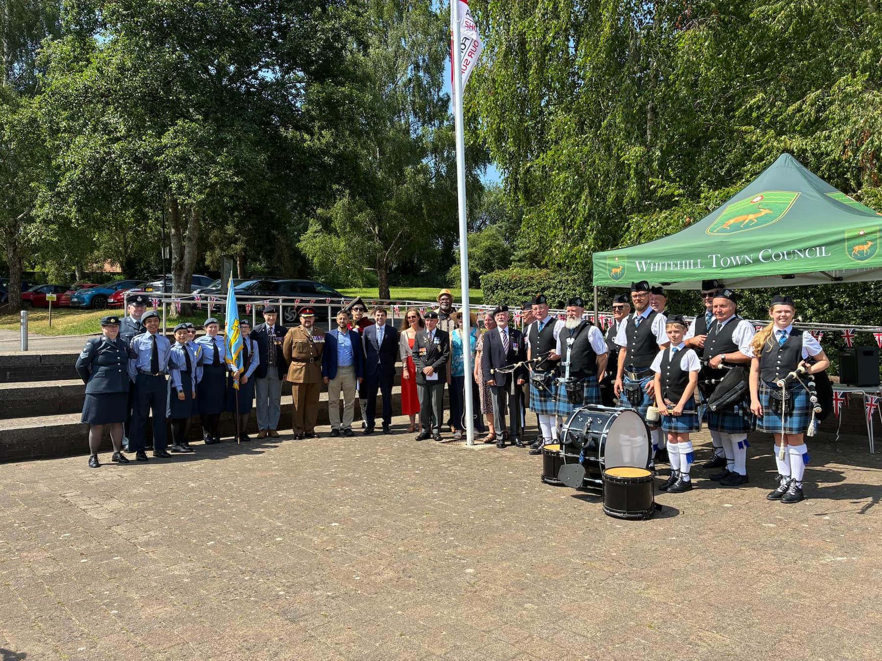 Bordon and Whitehill Flag Raising Ceremony