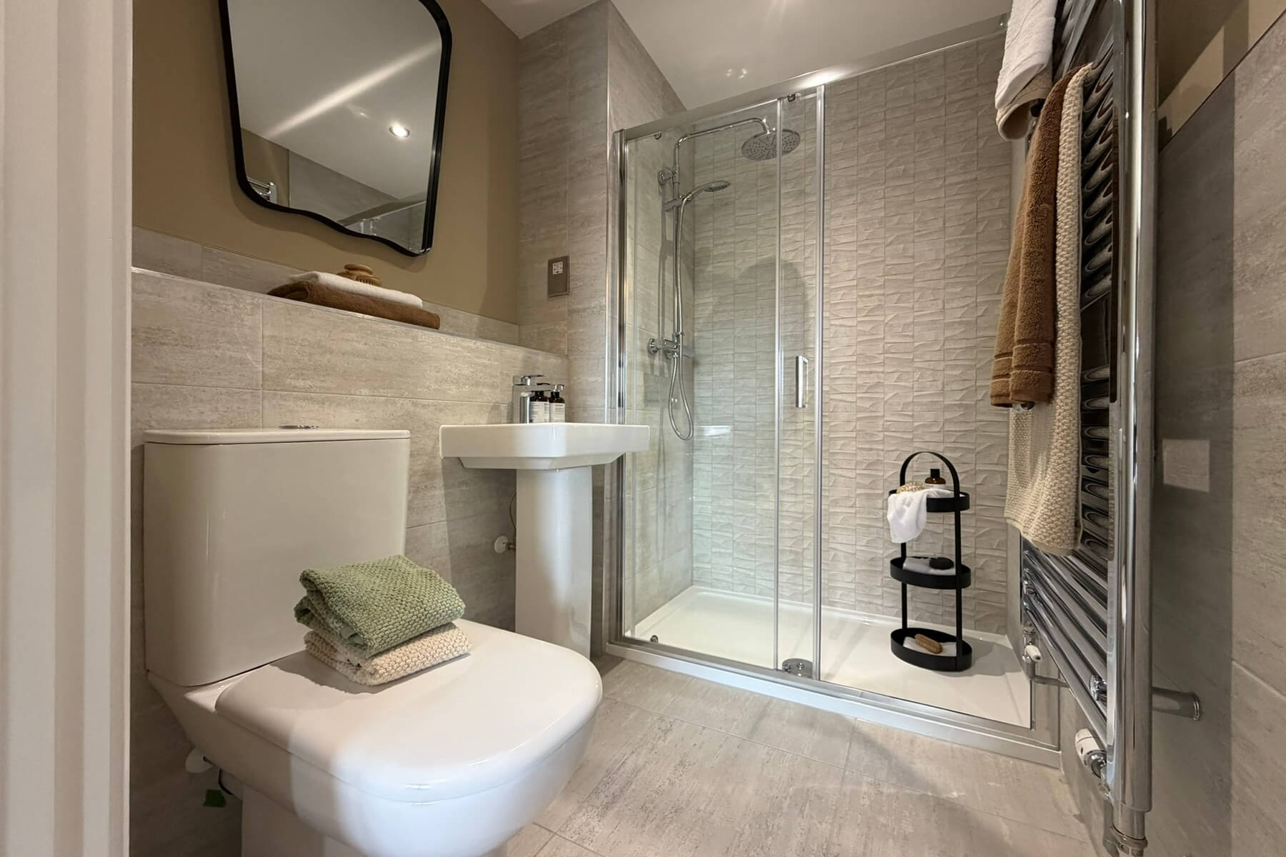 Ensuite shower room with modern fittings