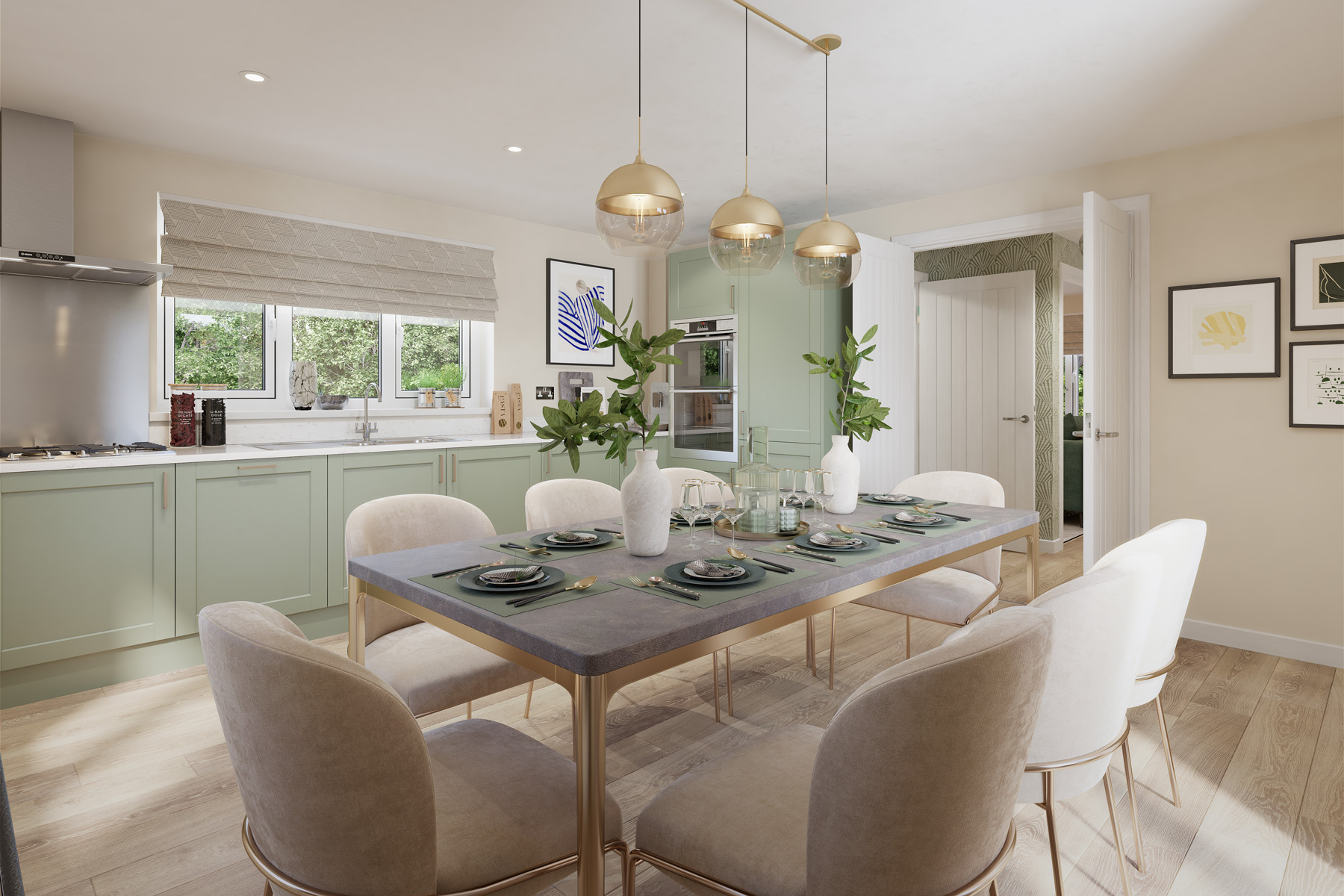 Kitchen and dining area