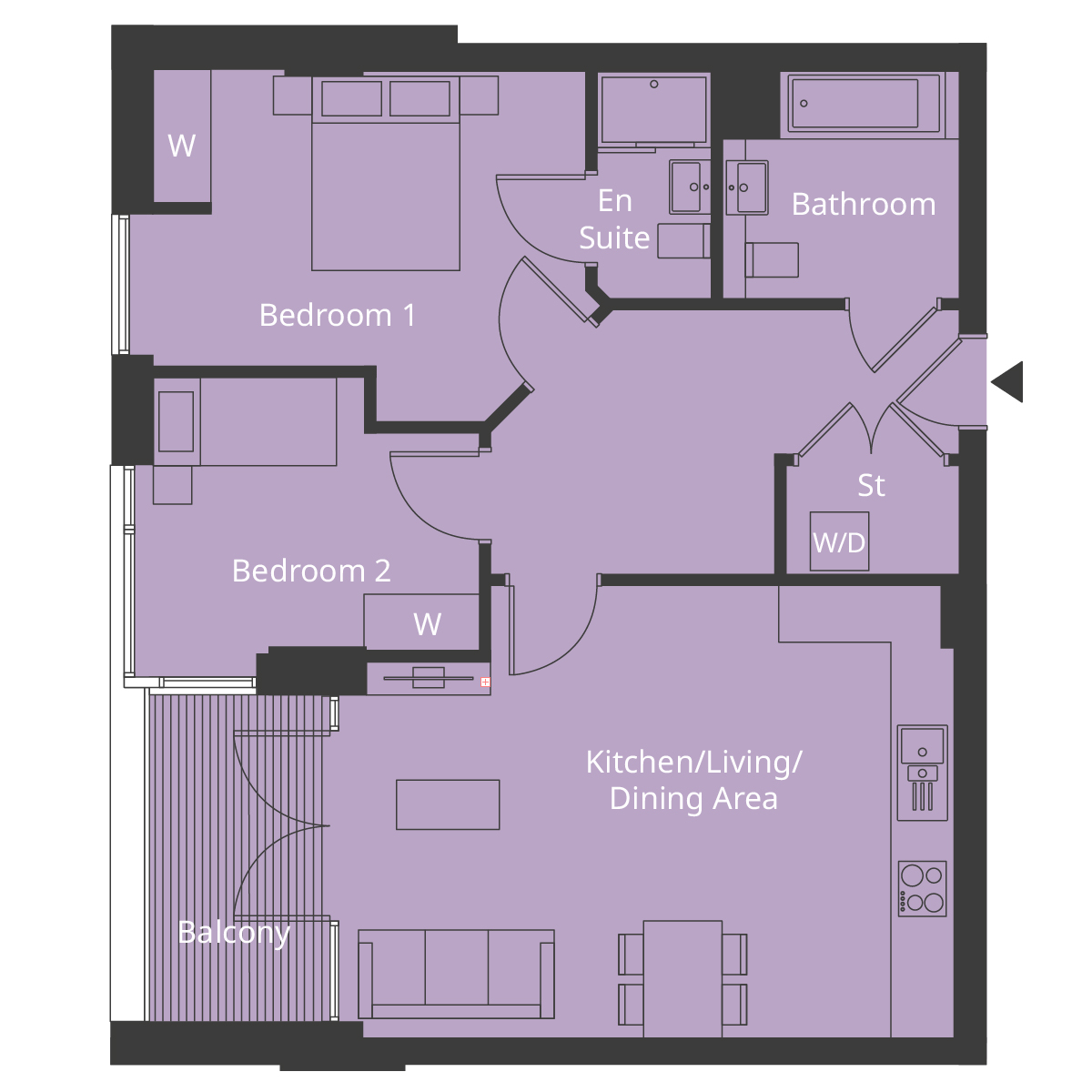 Plot 204 at King George's Gate in Earlsfield