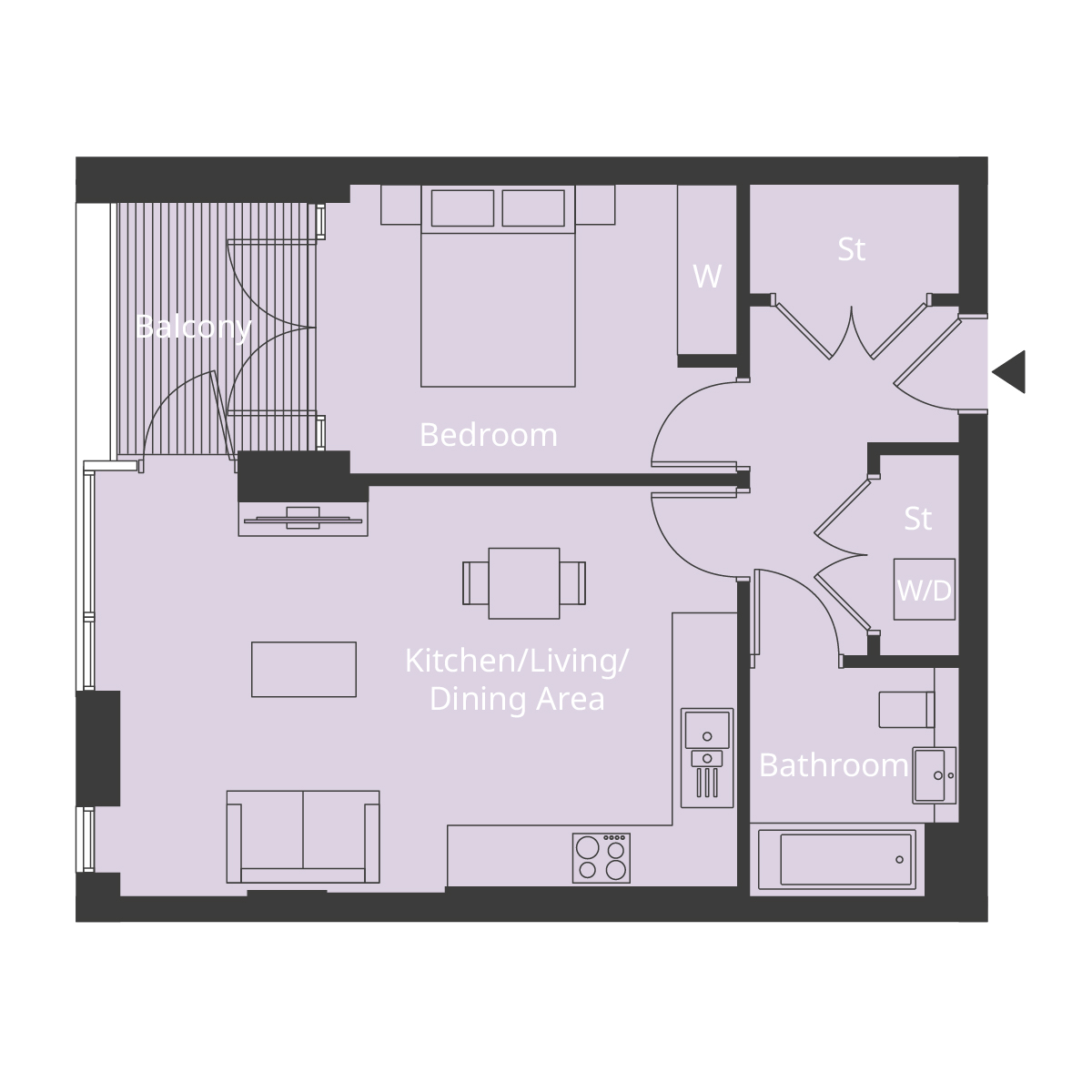 Plot 204 at King George's Gate in Earlsfield