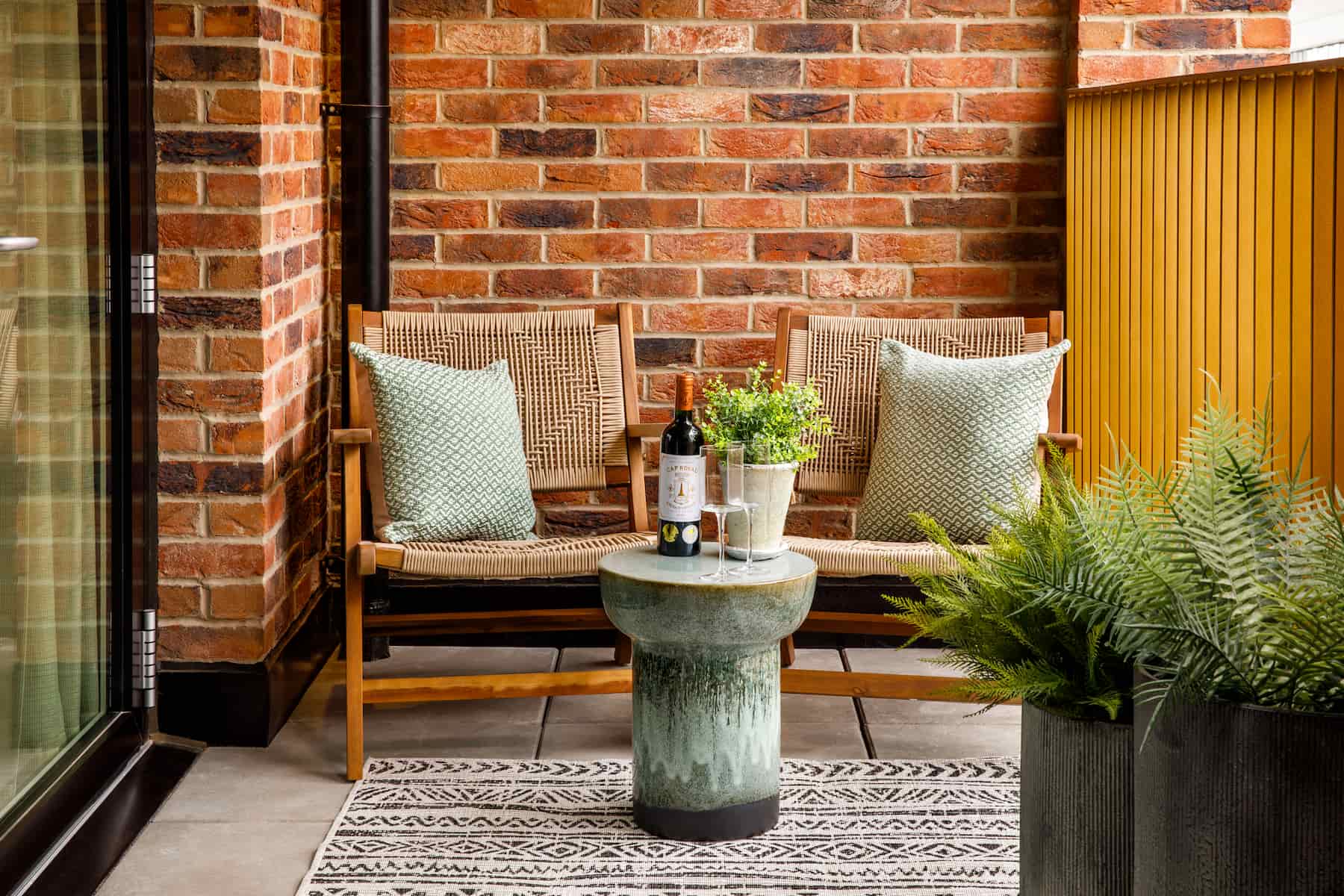 Each apartment features its own outside space