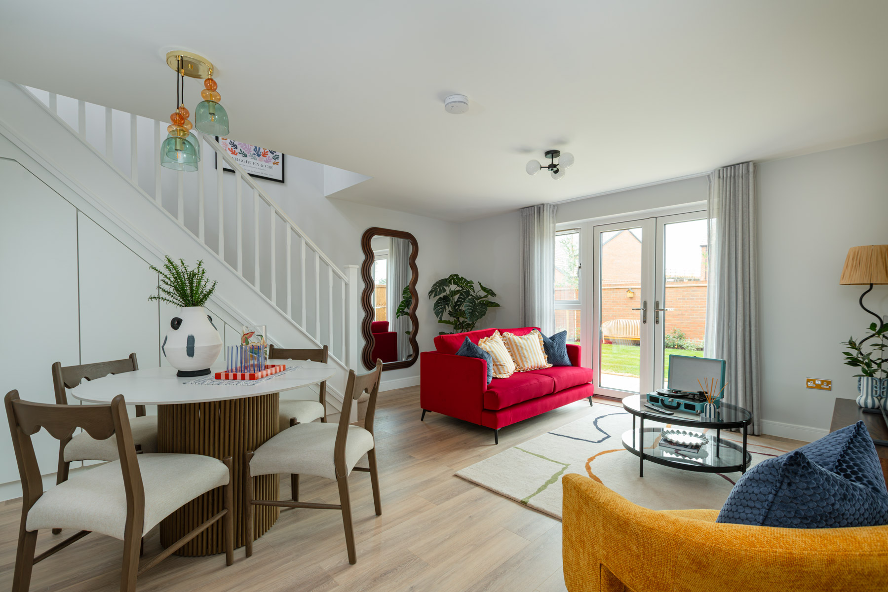 Light-filled living and dining space at the heart of the home