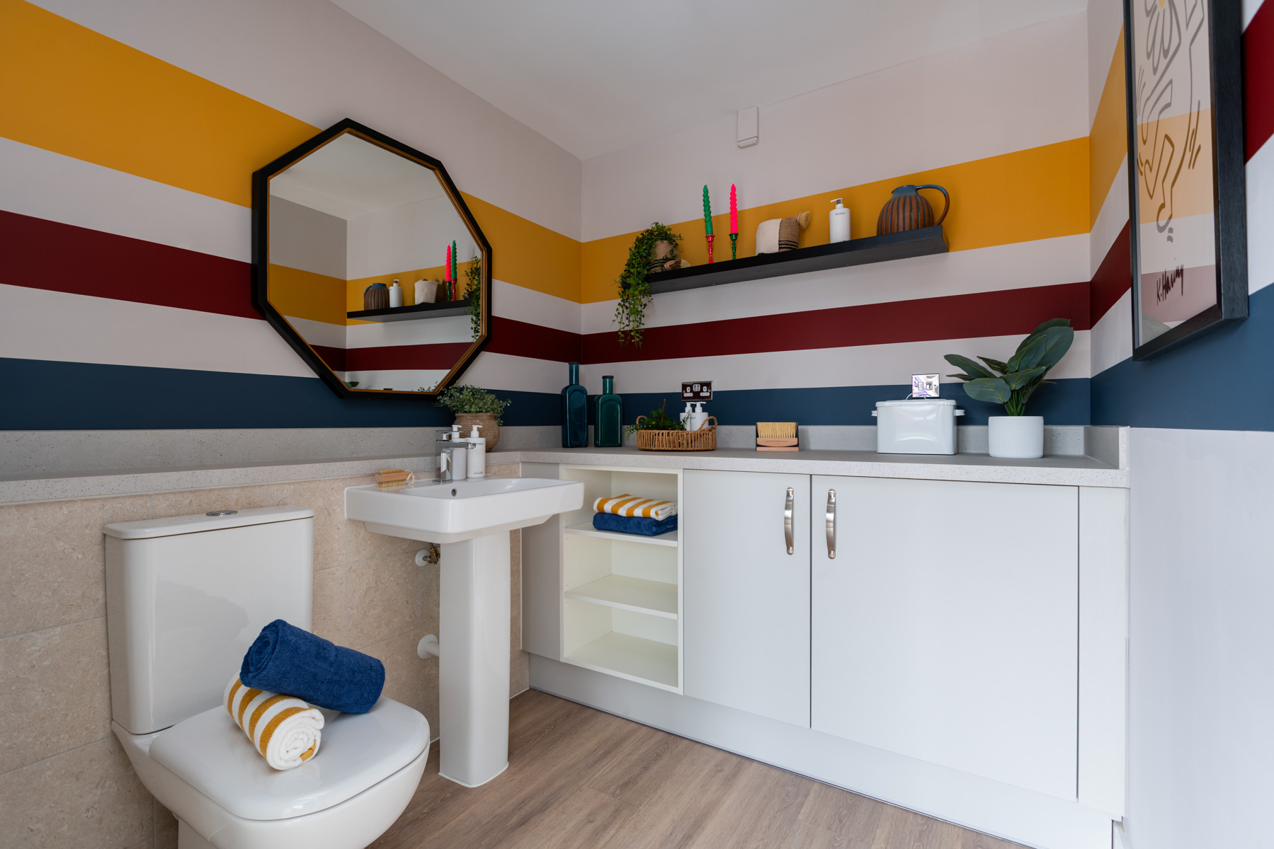 Convenient ground floor cloakroom