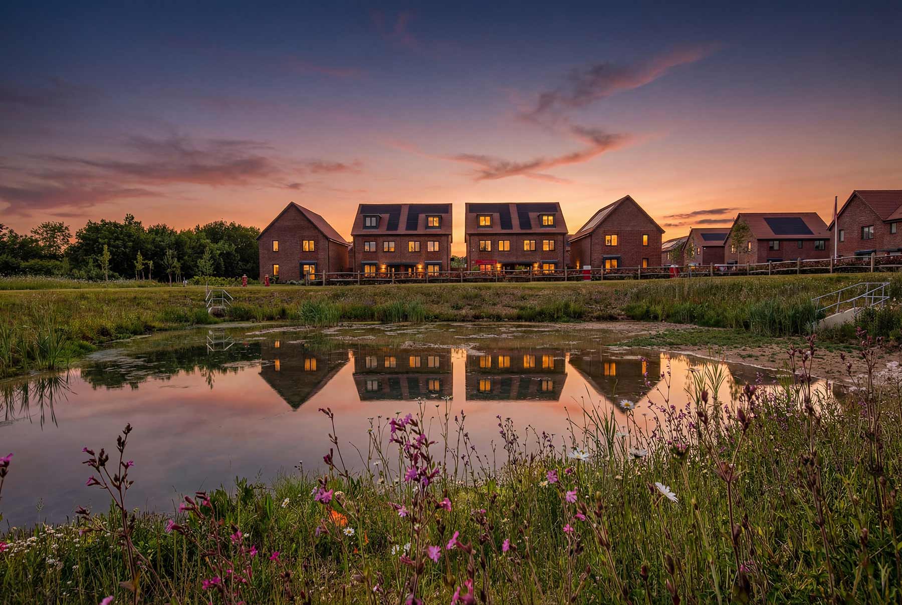 Swingate Park in Hellingly - dusk AI generated