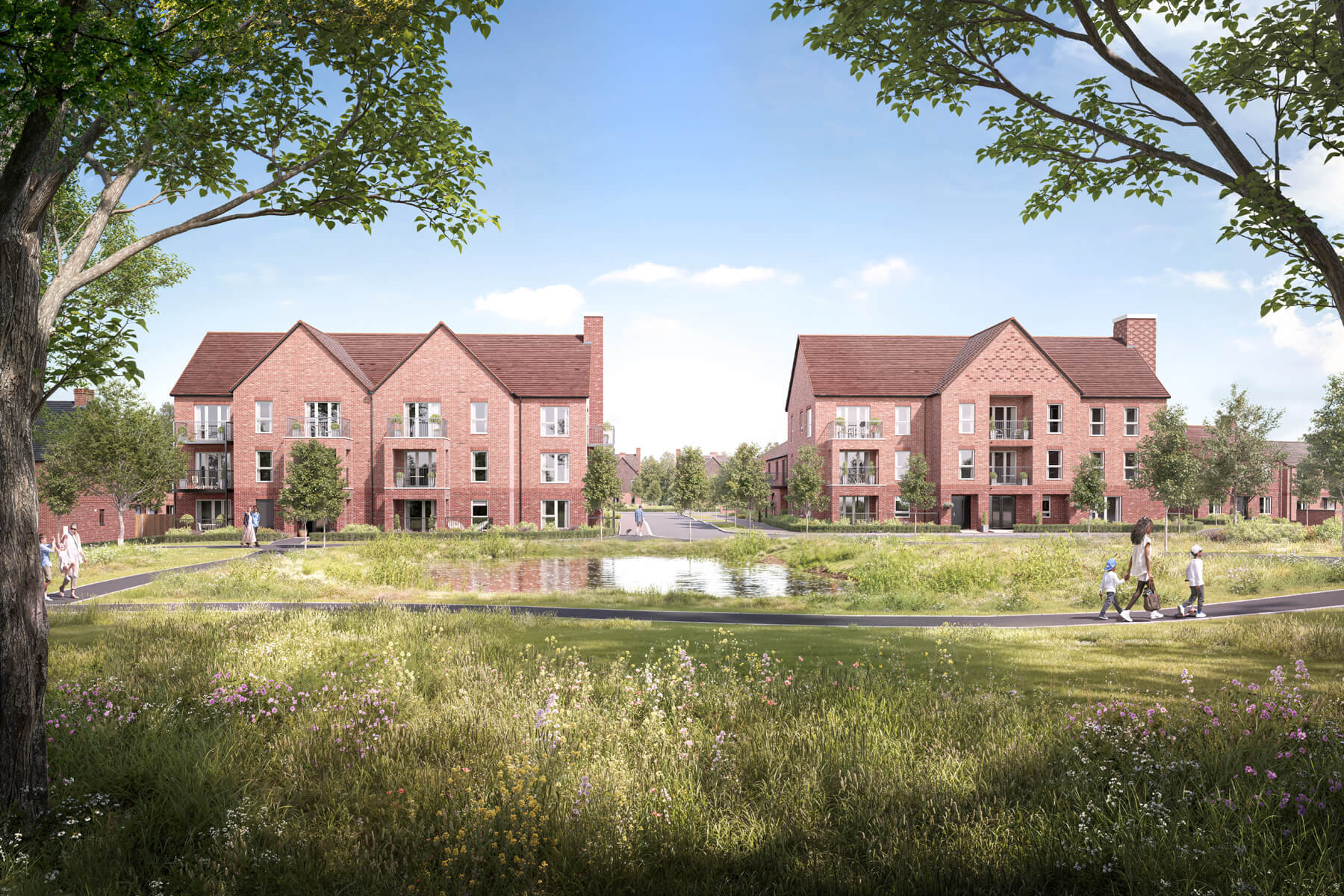 Wisley Acres street scene CGI
