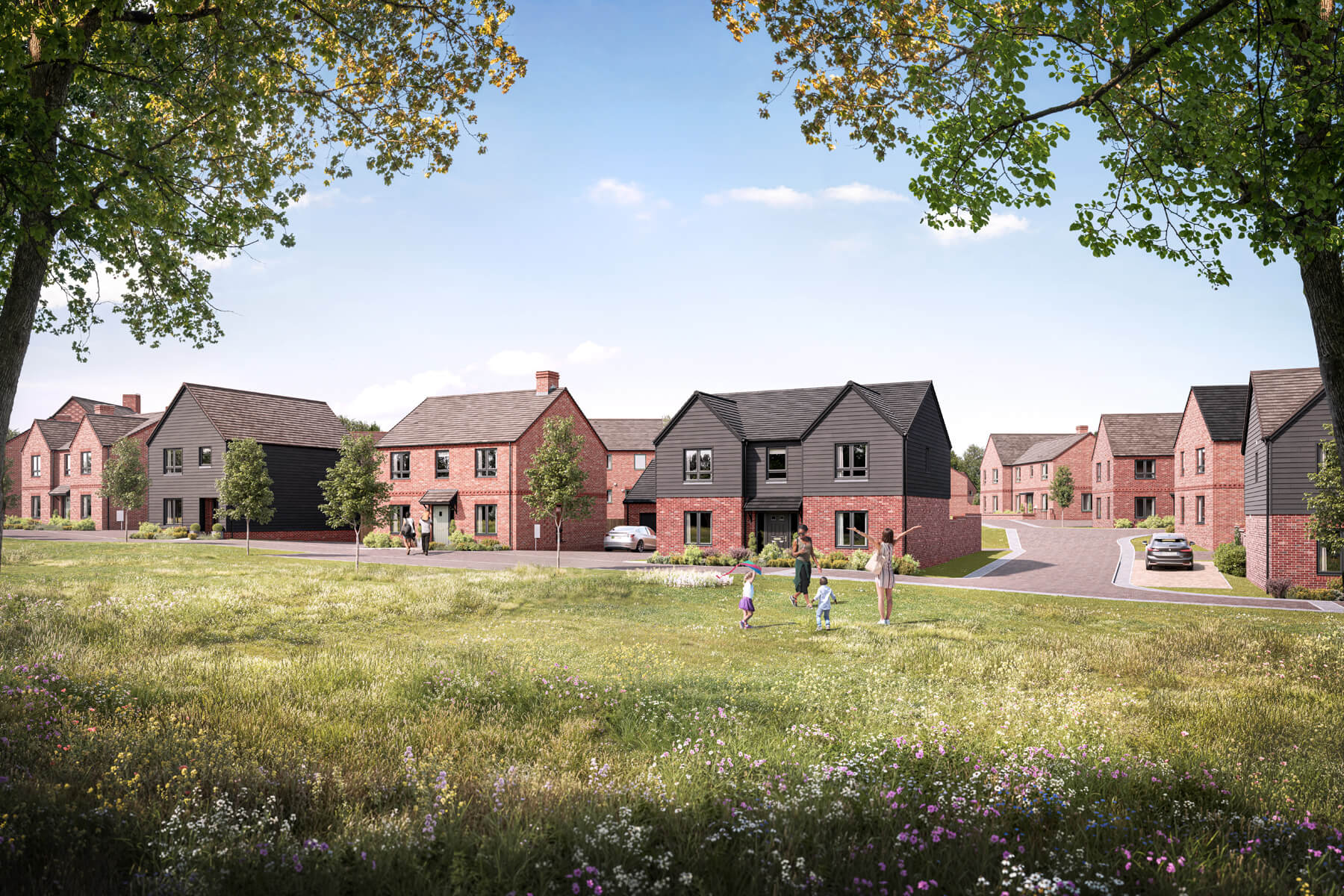 Wisley Acres street scene CGI