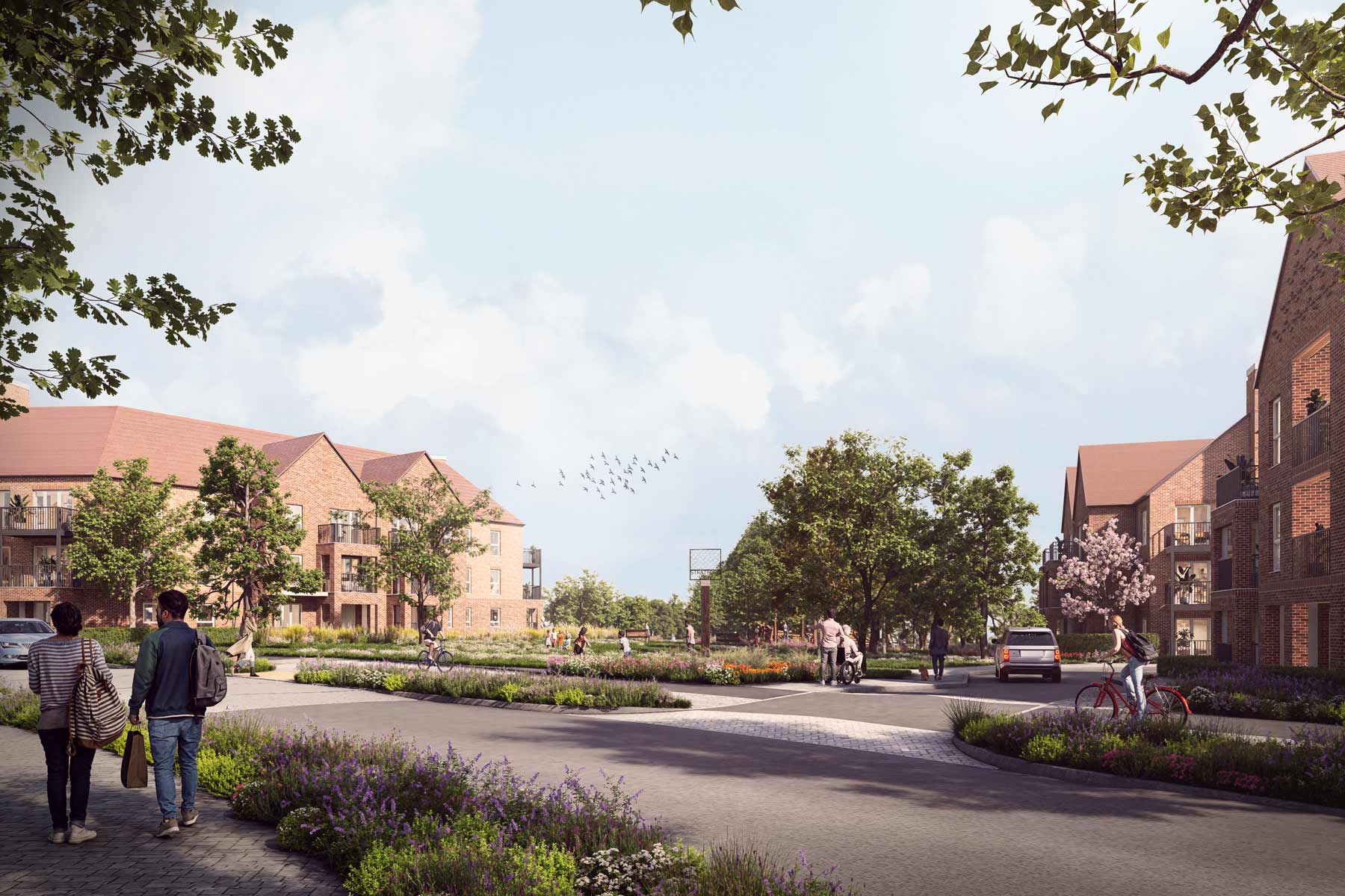 Wisley Acres street scene CGI