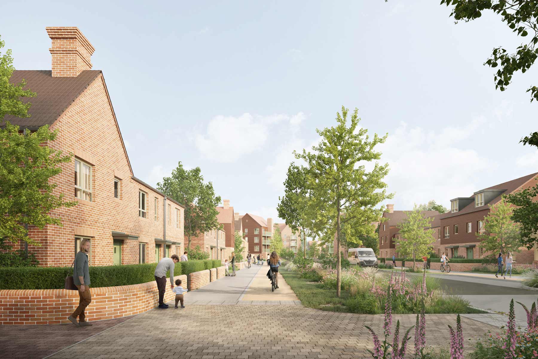 Wisley Acres street scene CGI