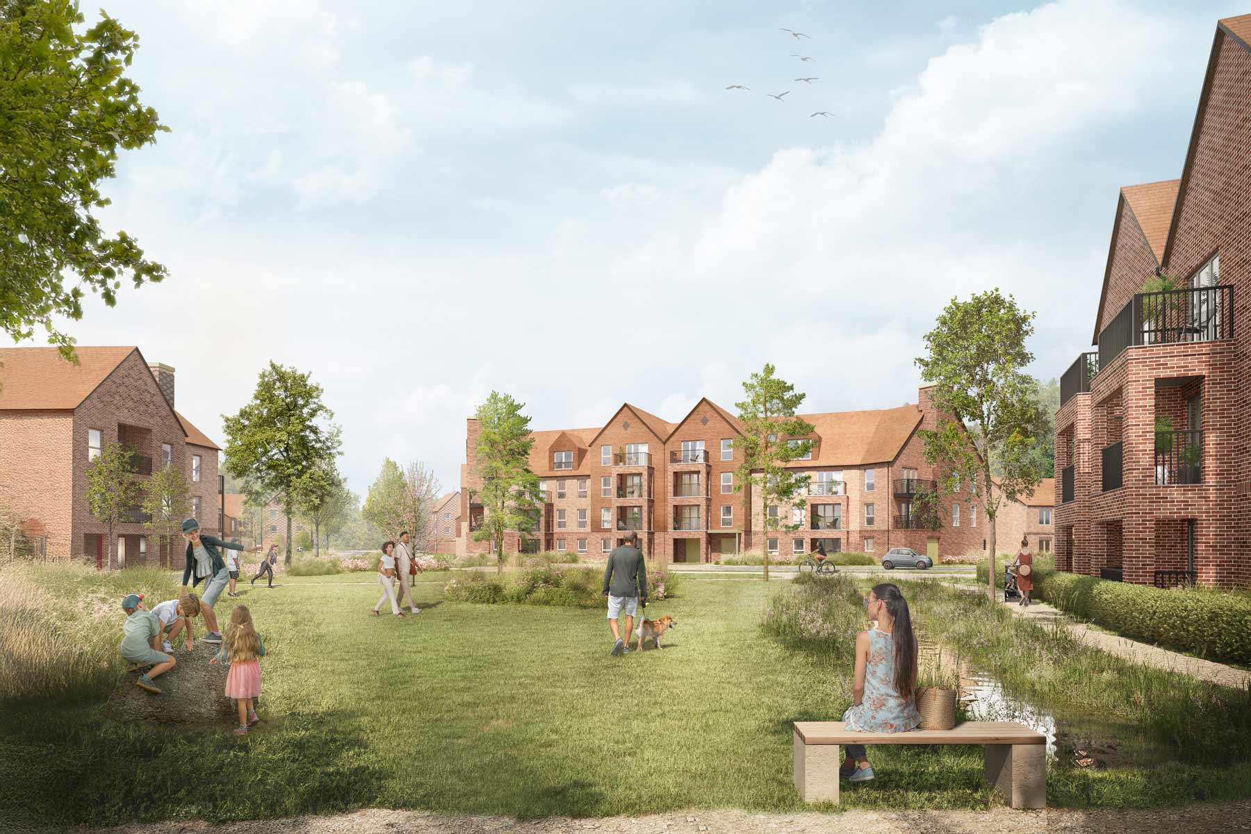 Wisley Acres street scene CGI