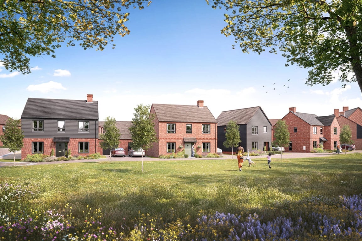 Wisley Acres street scene CGI