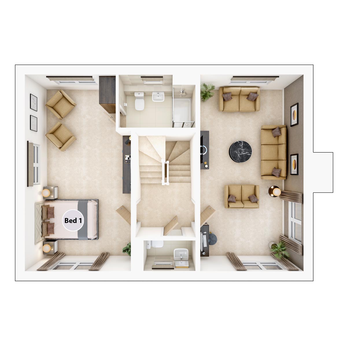 The Hanbury floorplans