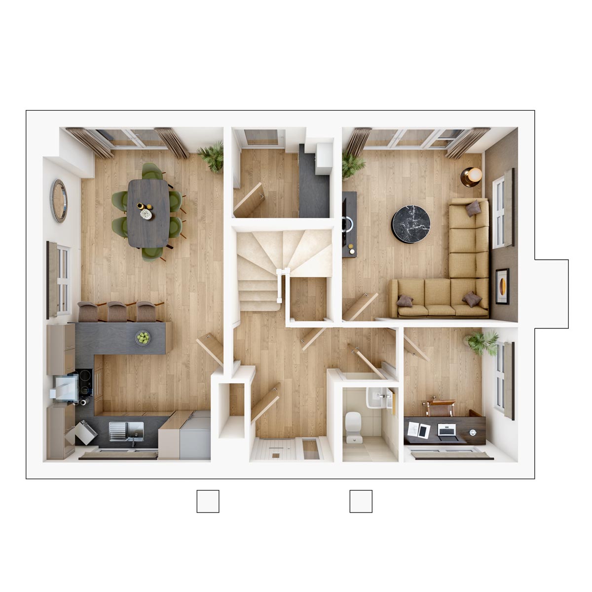 The Hanbury floorplans