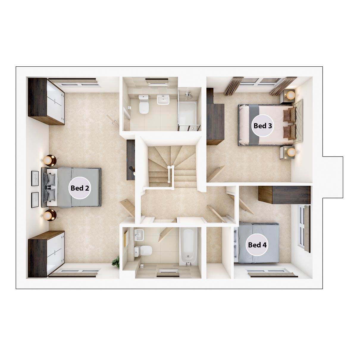 The Hanbury floorplans