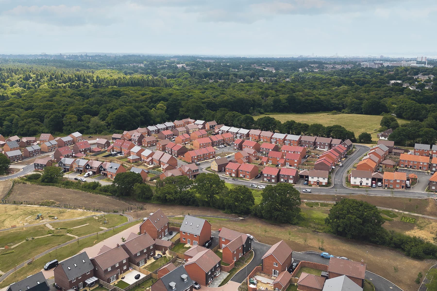 Aerial view of Broadleaf Park