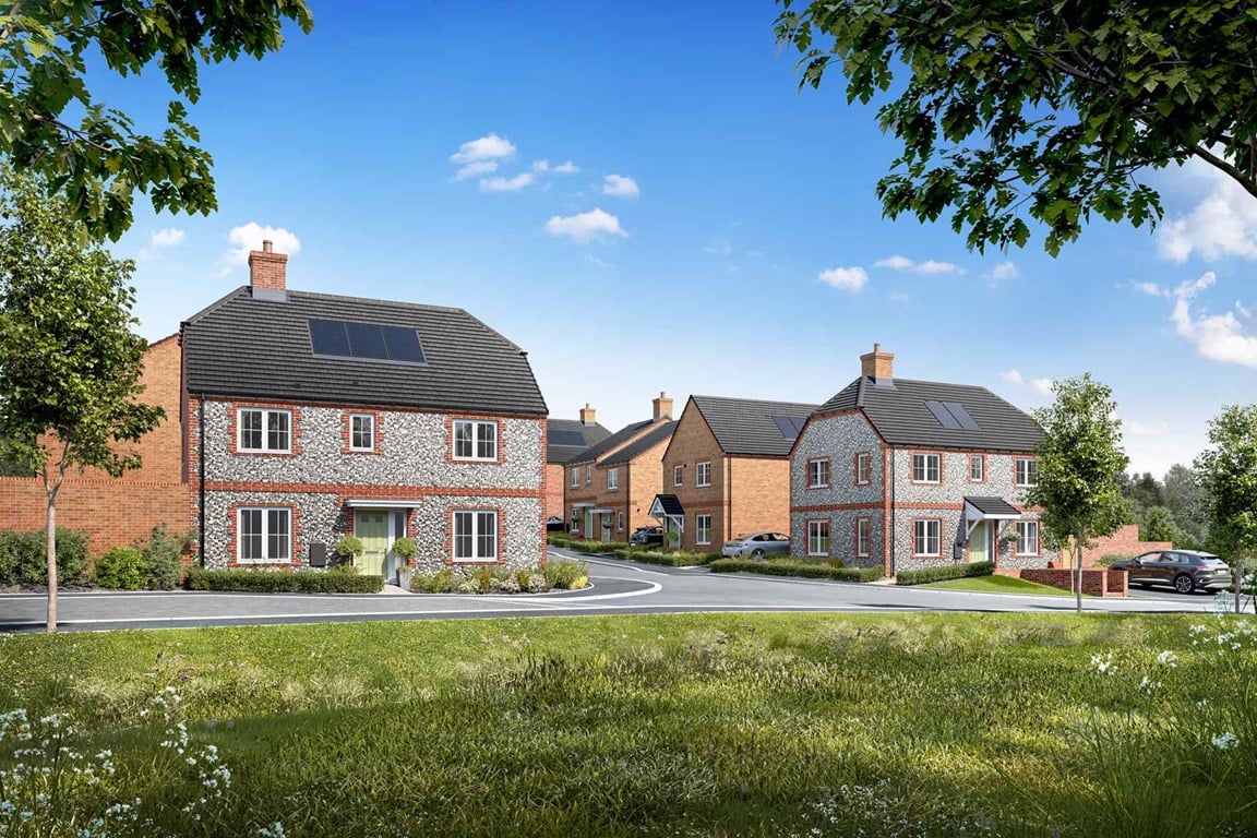 Typical street scene at Bryanston Holt