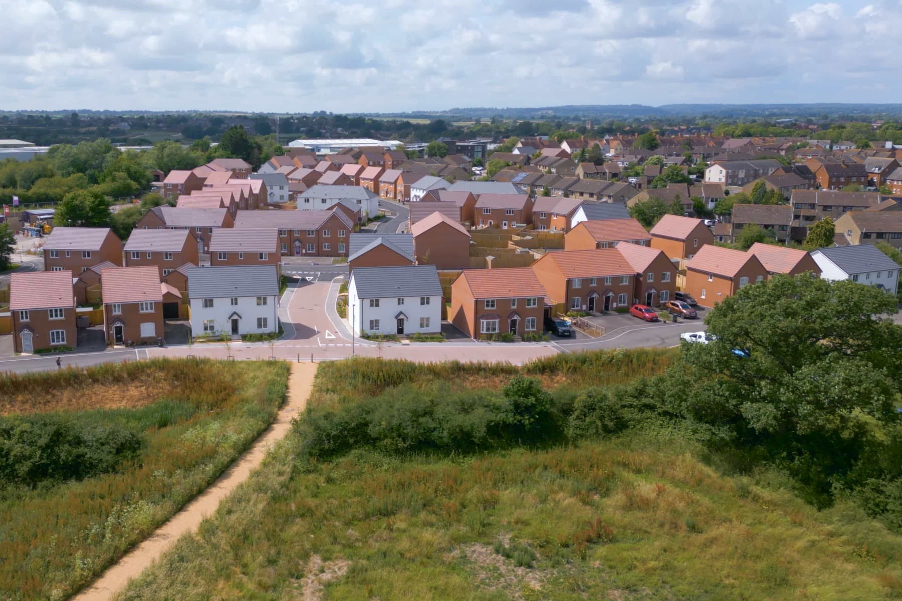 Aerial view of Gillingham Lakes