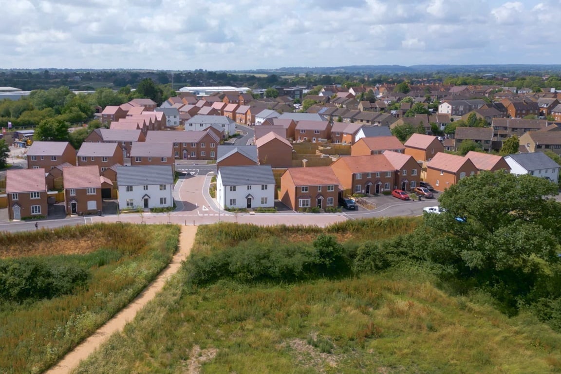 Aerial view of Gillingham Lakes