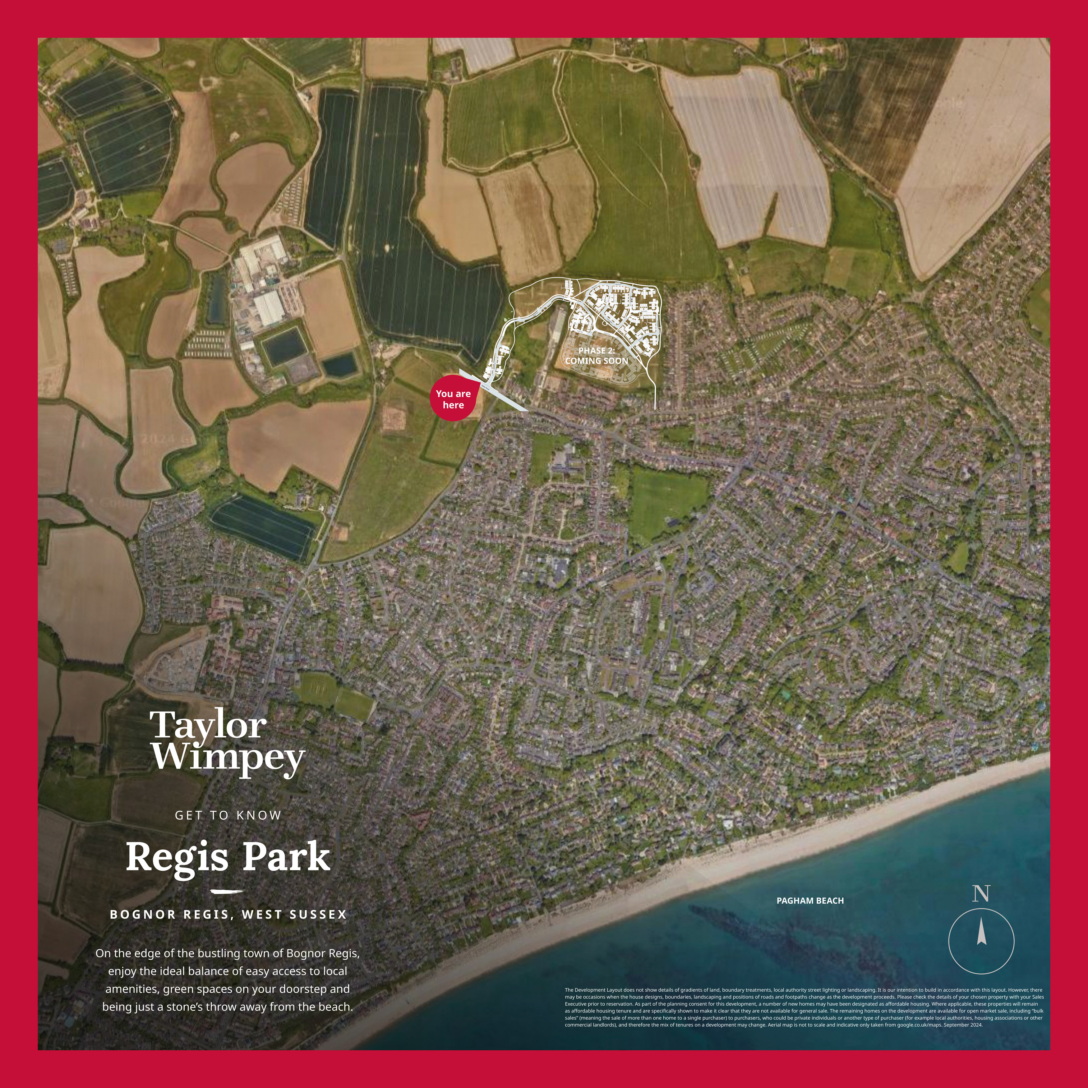 Location map of how close Regis Park is to the coastline