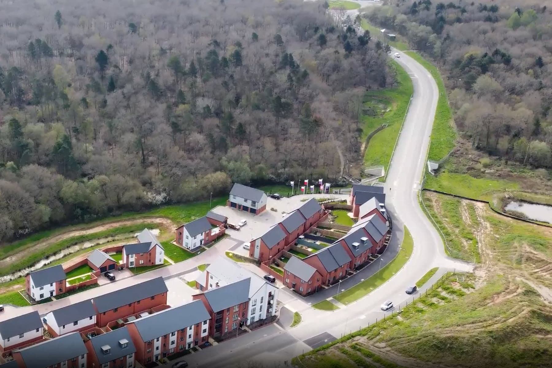 Aerial view of Woodland Chase