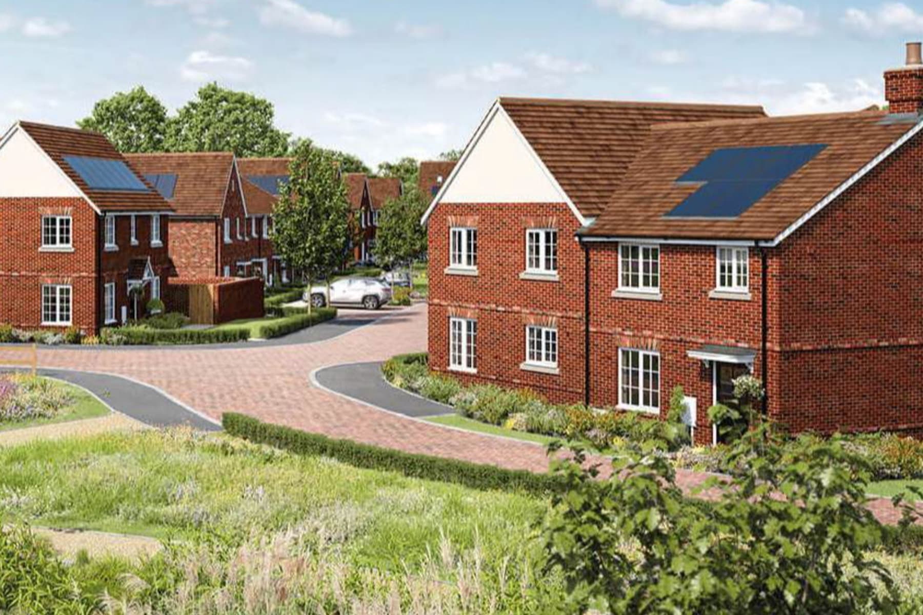 Artist's impression of a typical street scene