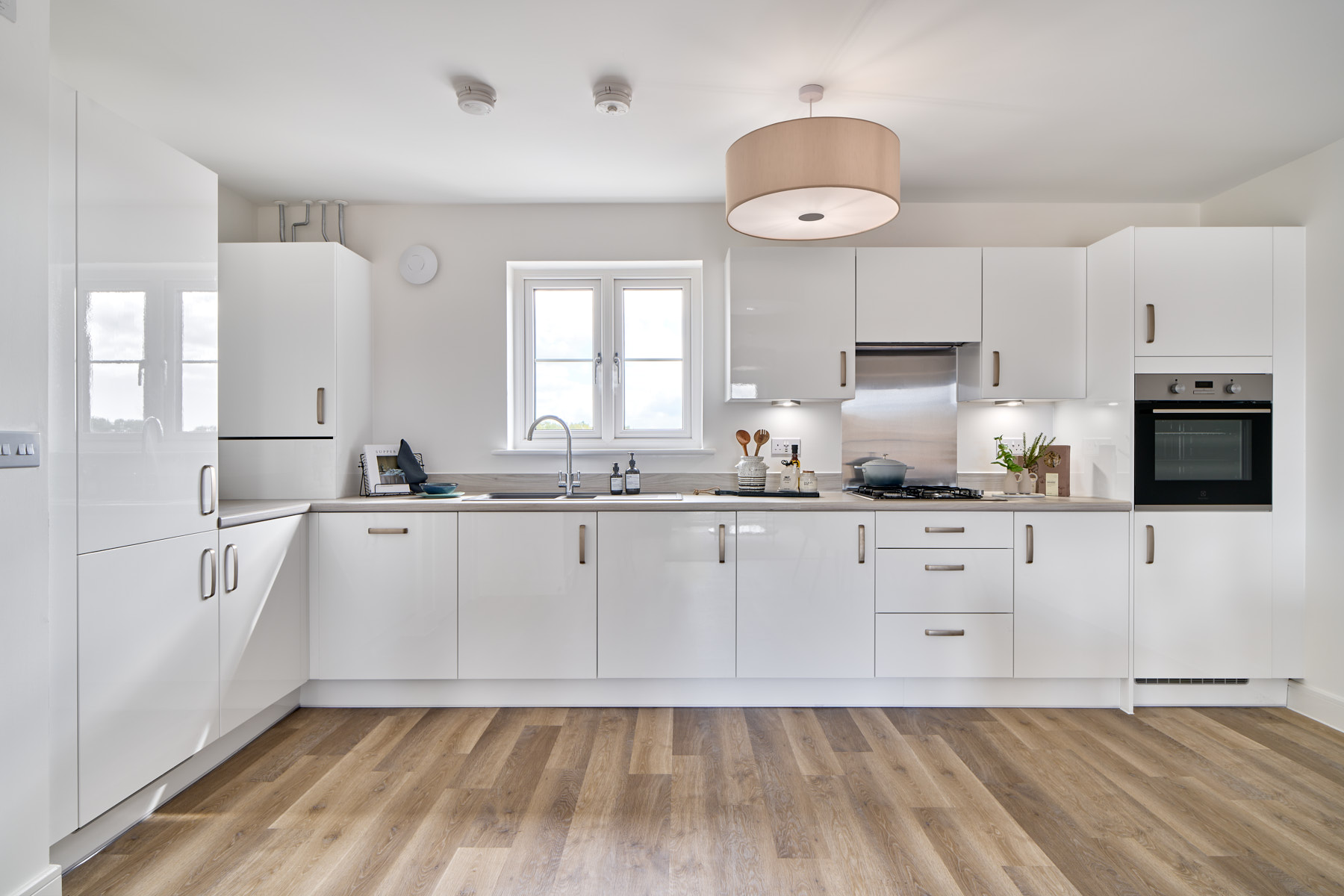 Kitchen showing ample storage