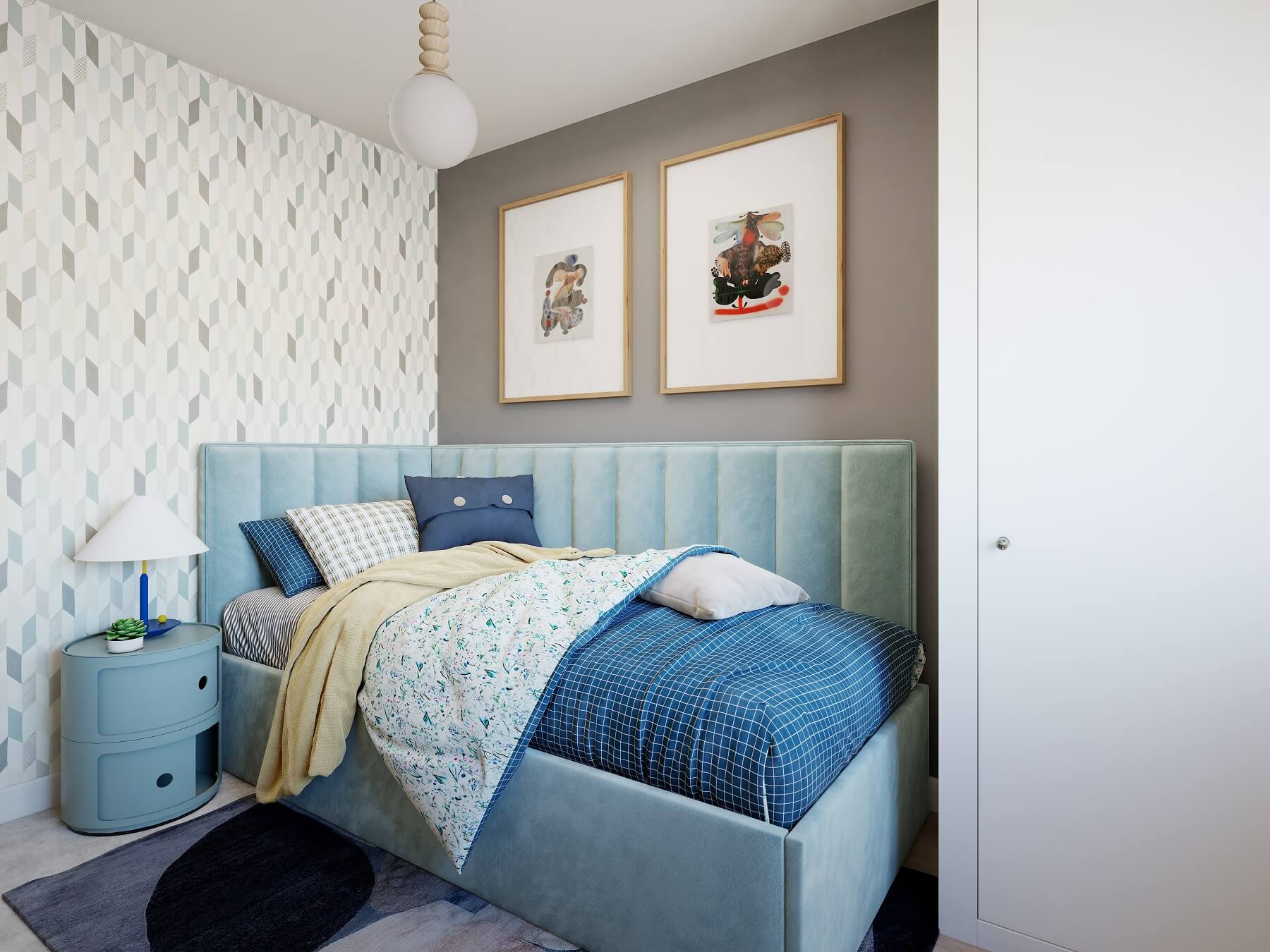 The fourth bedroom is well-suited to a child or home office